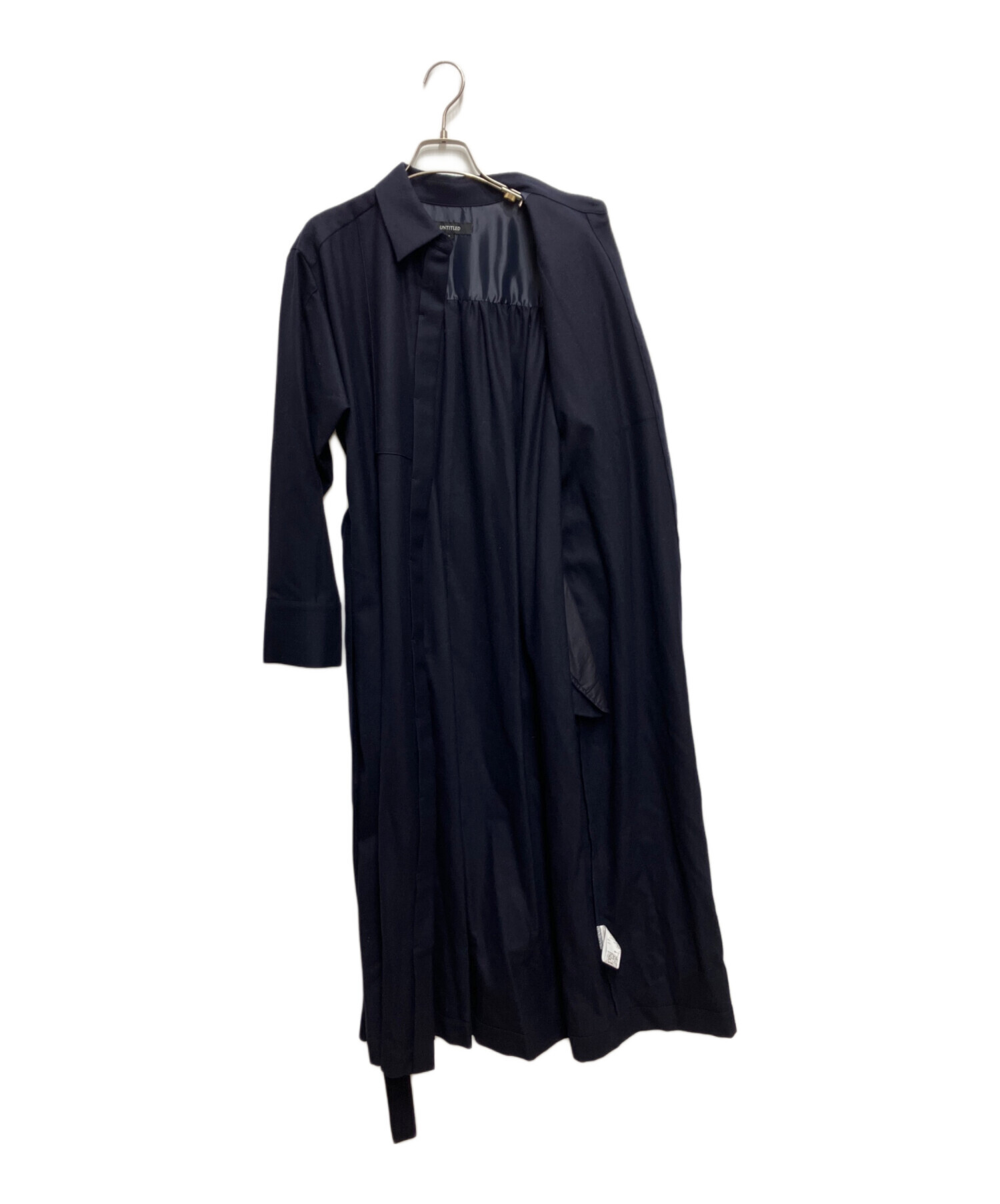 【新品タグ付✨23AW】アンタイトル メリノウール シャツワンピース L ベルト 中古・古着通販】UNTITLED (アンタイトル) メリノウールシャツ