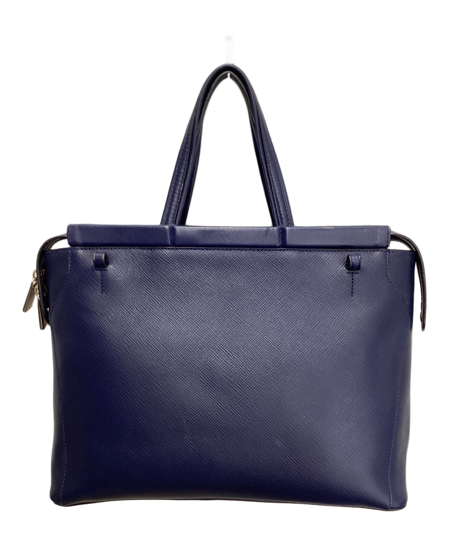 未使用級】FURLA ショルダーバッグ 近年モデル 2way レザー ネイビー 