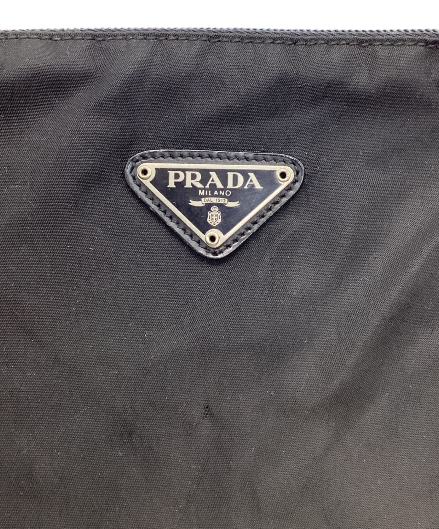 中古・古着通販】PRADA (プラダ) ナイロンポーチ ブラック｜ブランド