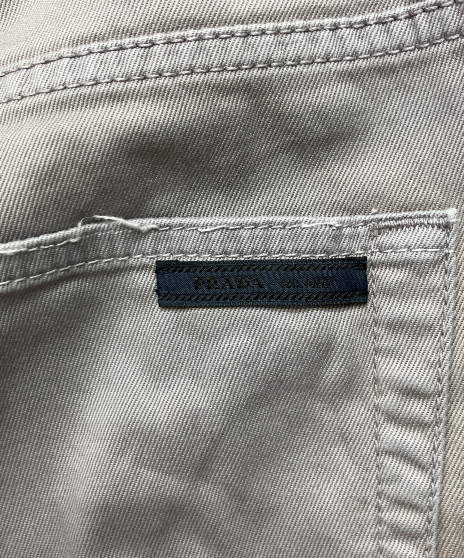 中古・古着通販】PRADA (プラダ) スリムパンツ グレー サイズ: 81cm