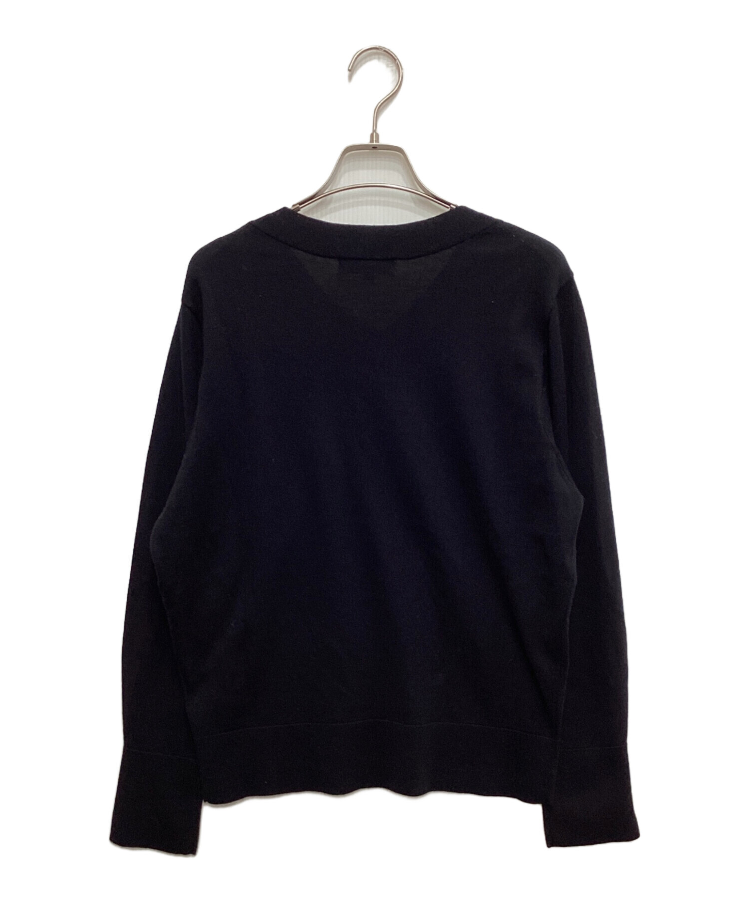 UNTITLED シルク カシミヤ Vネック ニット チュニック 黒色 2 中古・古着通販】UNTITLED (アンタイトル) シルクウールカシミヤ V