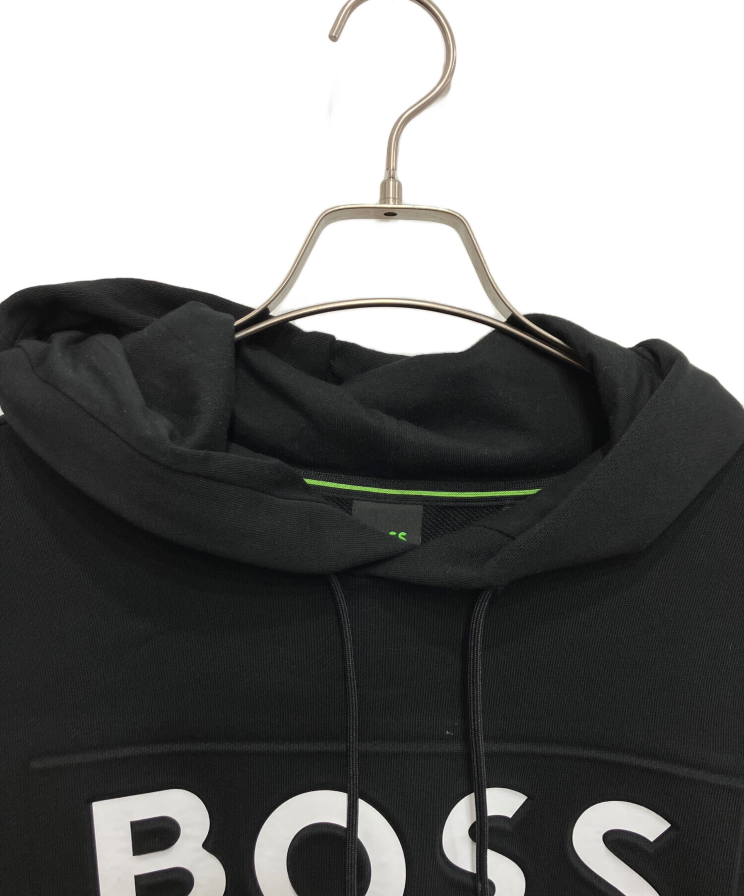 BOSS パーカー ブラック XLサイズ【6/16限定値下げ中】 中古・古着通販】BOSS (ボス) ロゴプルオーバーパーカー ブラック
