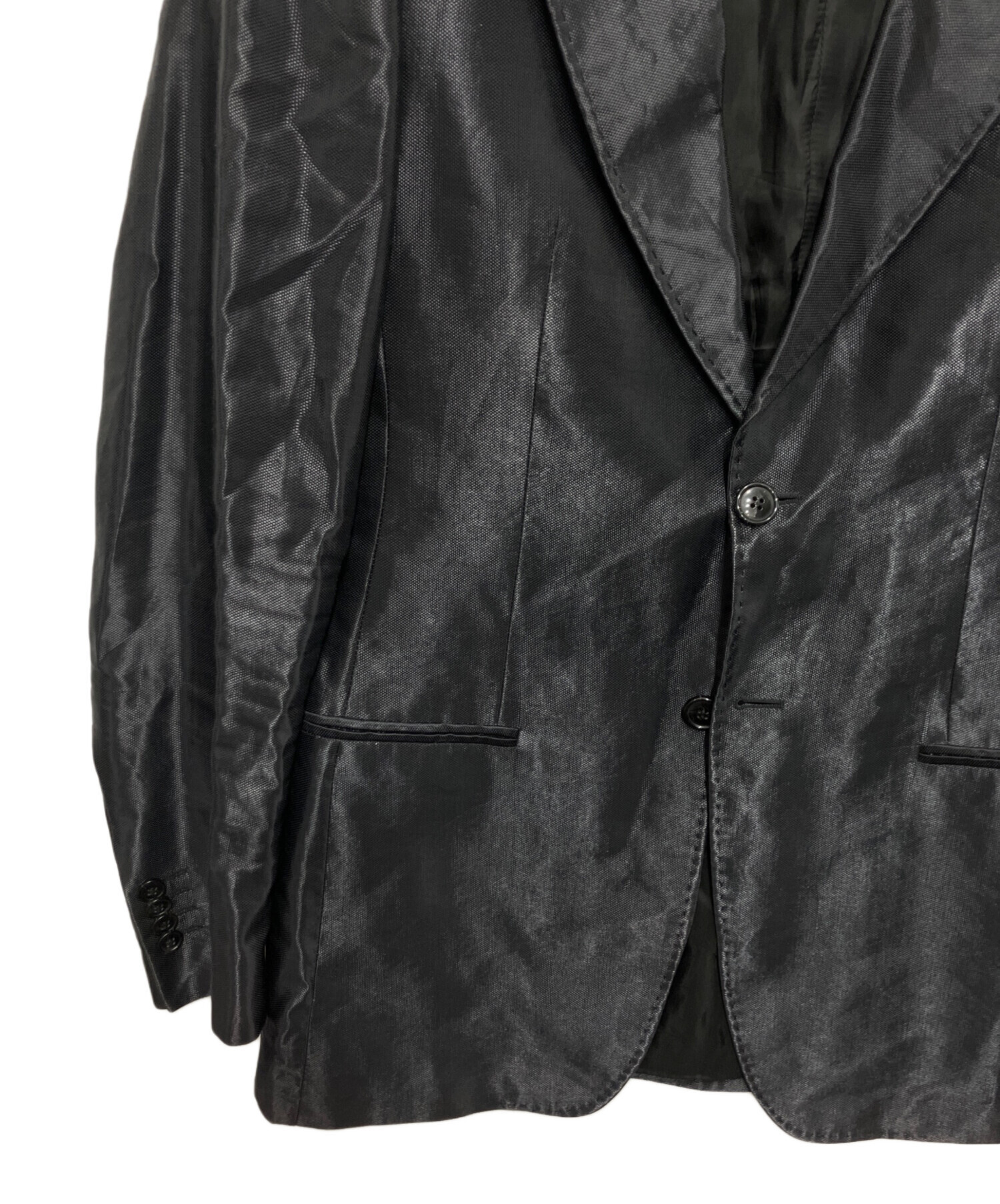 【新品未使用 近年 リネン100%】エンポリオアルマーニ　テーラードジャケット 中古・古着通販】EMPORIO ARMANI (エンポリオ アルマーニ) サテン