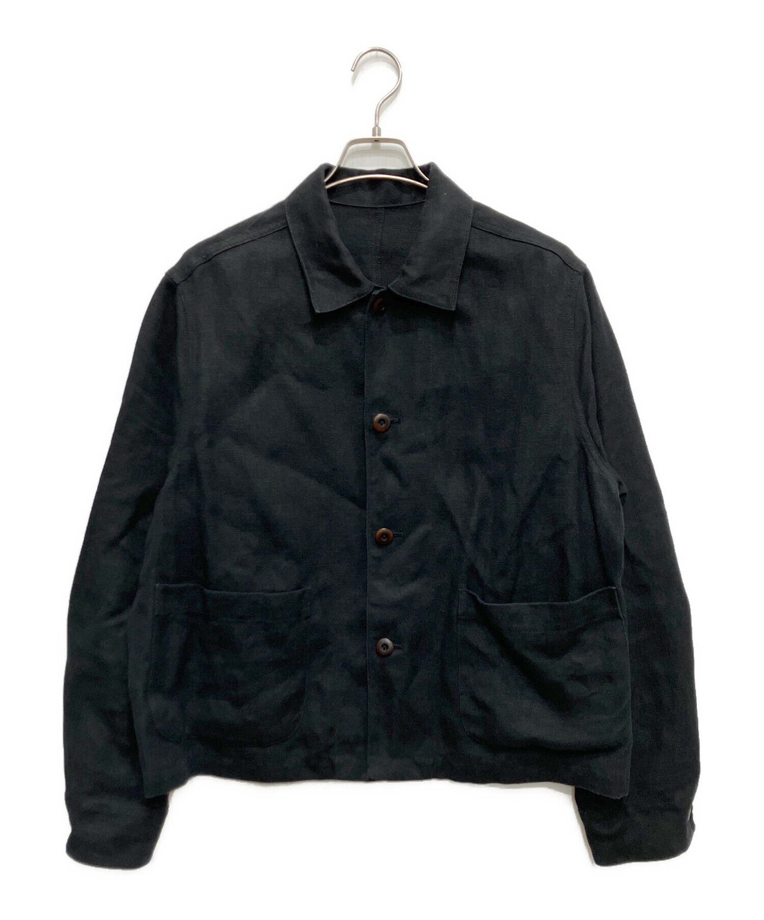 ジャケット・アウター LIDNM LINEN CROPPED CHORE JACKET 中古・古着通販】LIDnM (リドム) LINEN CROPPED CHORE JACKET ブラック