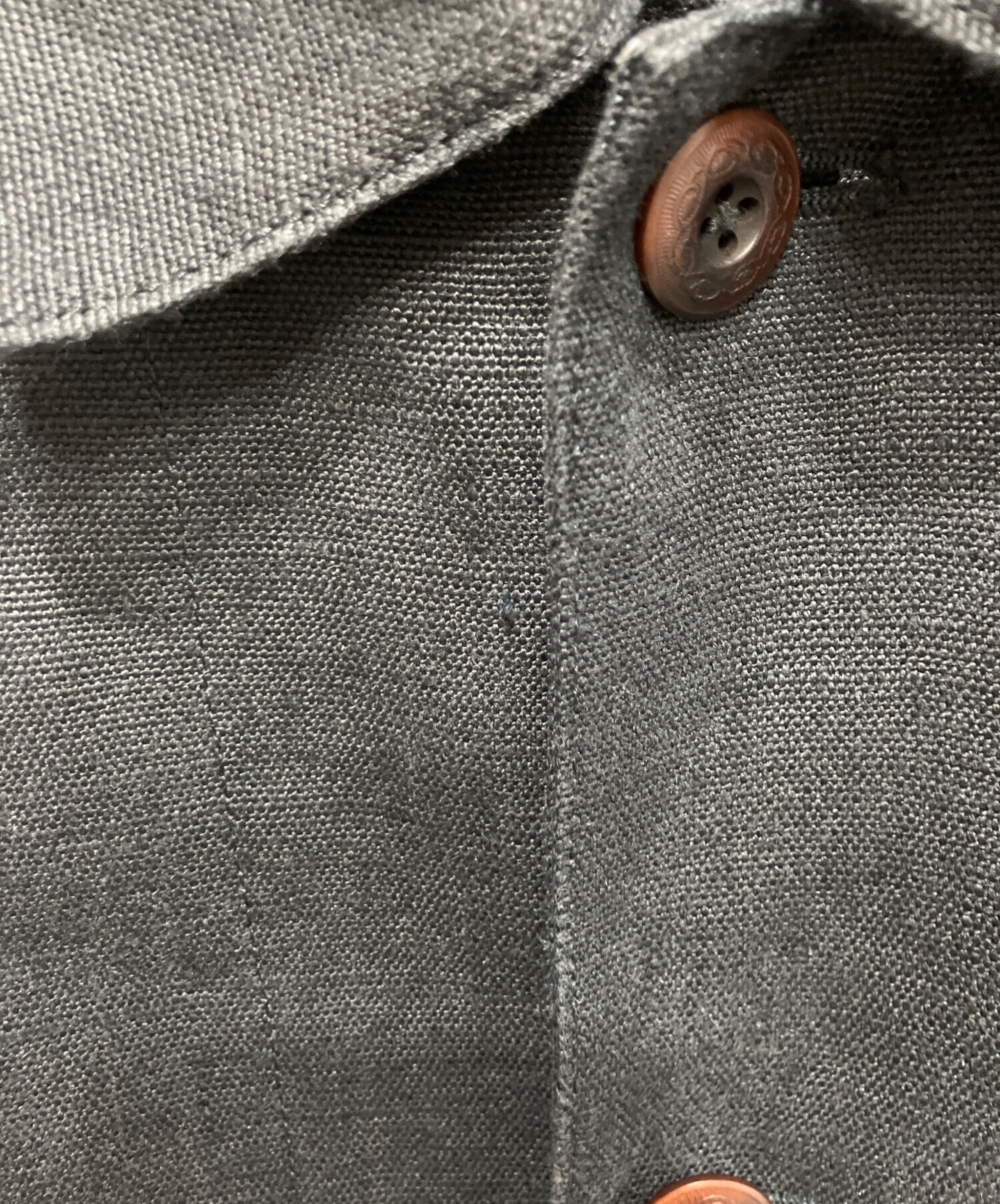 中古・古着通販】LIDnM (リドム) LINEN CROPPED CHORE JACKET ブラック