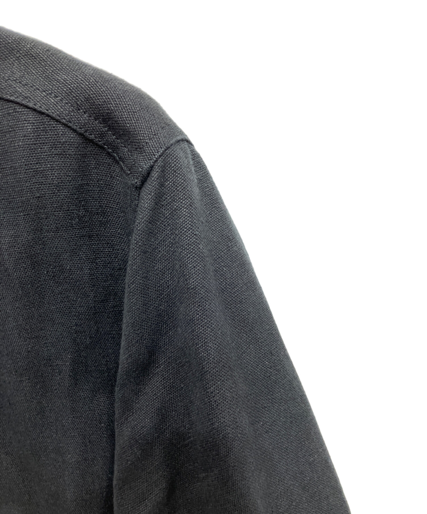中古・古着通販】LIDnM (リドム) LINEN CROPPED CHORE JACKET ブラック