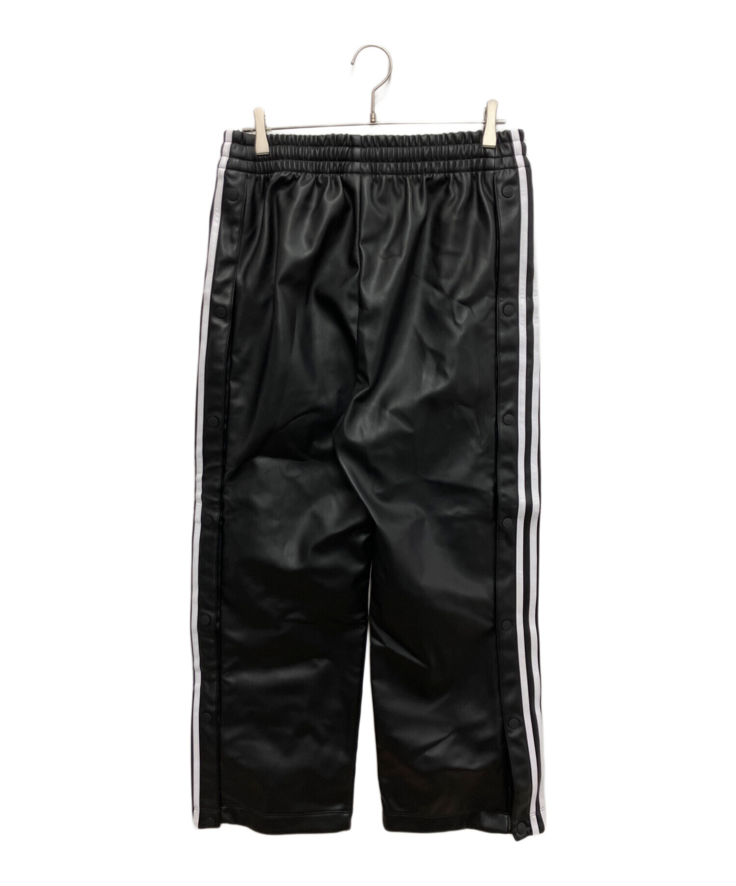 ×ジェレミースコット　フェイクレザーワイドパンツ　S 中古・古着通販】adidas (アディダス) JEREMY SCOTT (ジェレミー