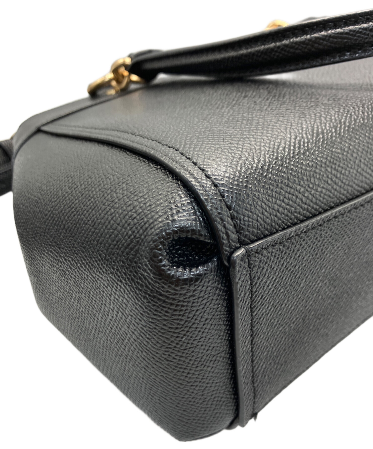中古・古着通販】COACH (コーチ) 2WAYショルダーバッグ ブラック 中古・古着通販】COACH (コーチ) 2WAYショルダーバッグ ブラック
