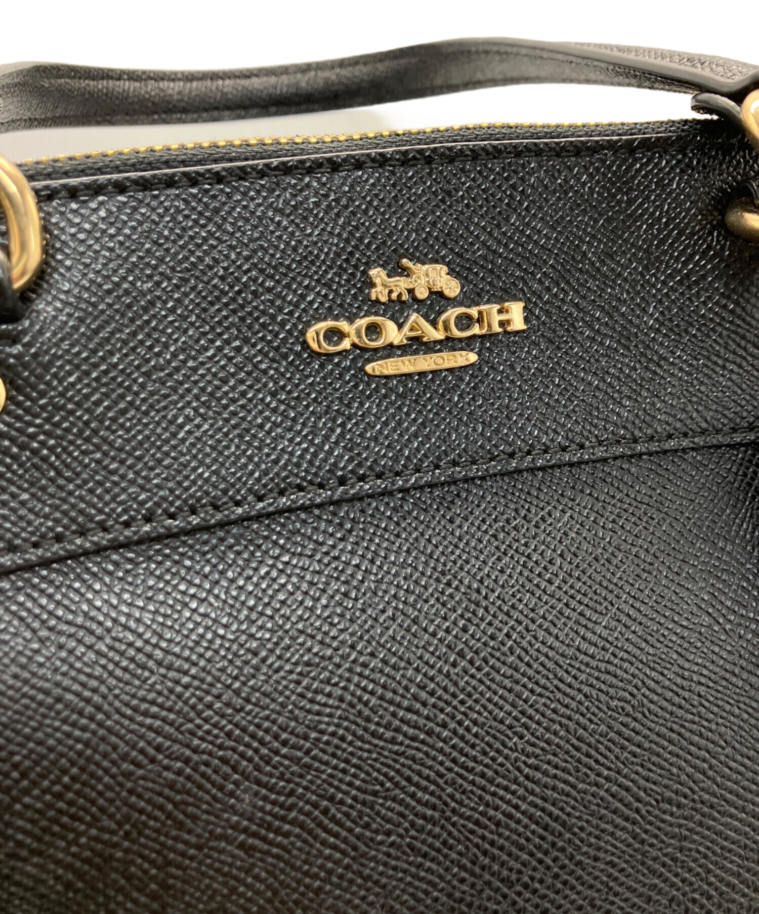 中古・古着通販】COACH (コーチ) 2WAYショルダーバッグ ブラック 中古・古着通販】COACH (コーチ) 2WAYショルダーバッグ ブラック