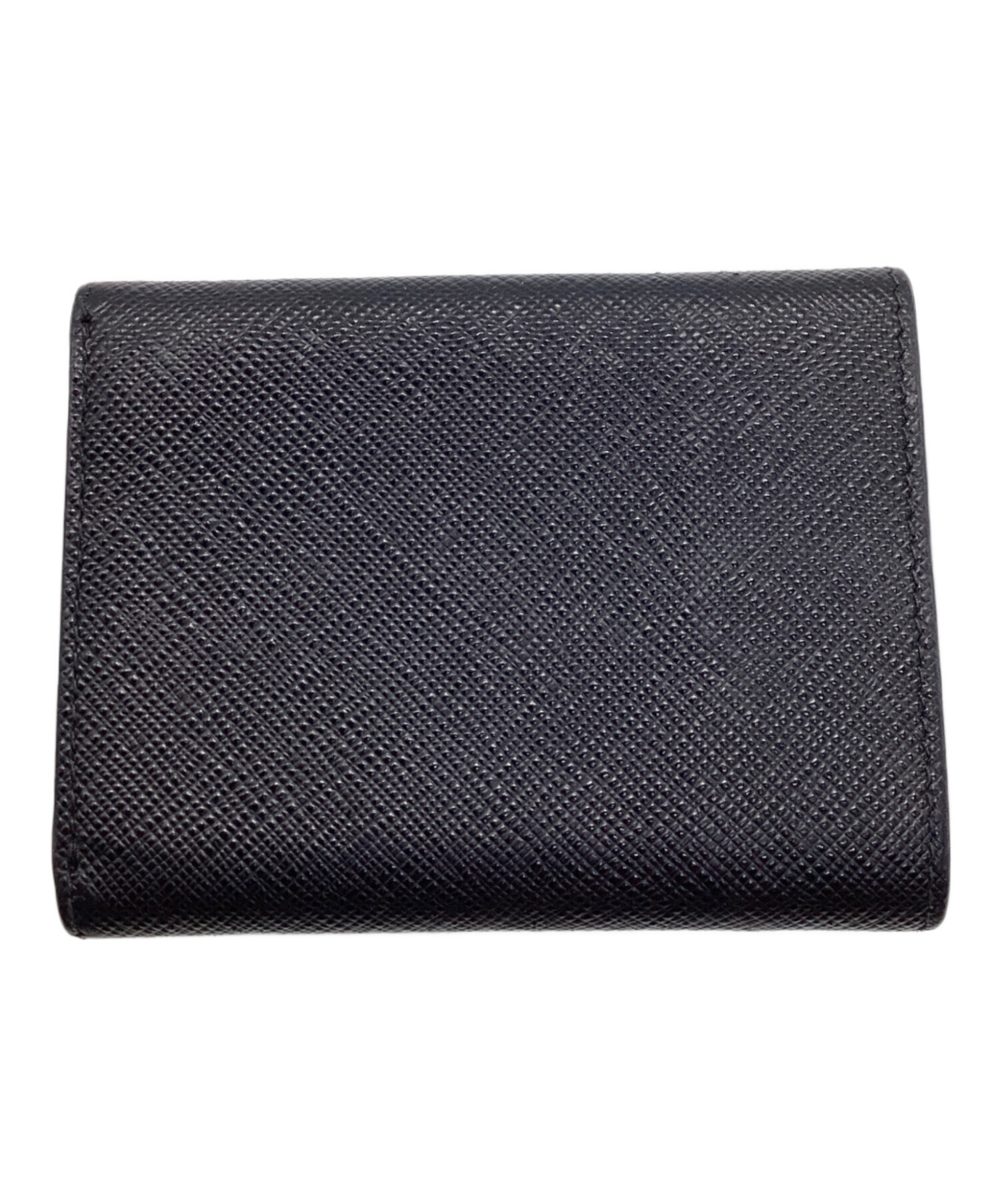 中古・古着通販】PRADA (プラダ) サフィアーノ3つ折り財布 ブラック