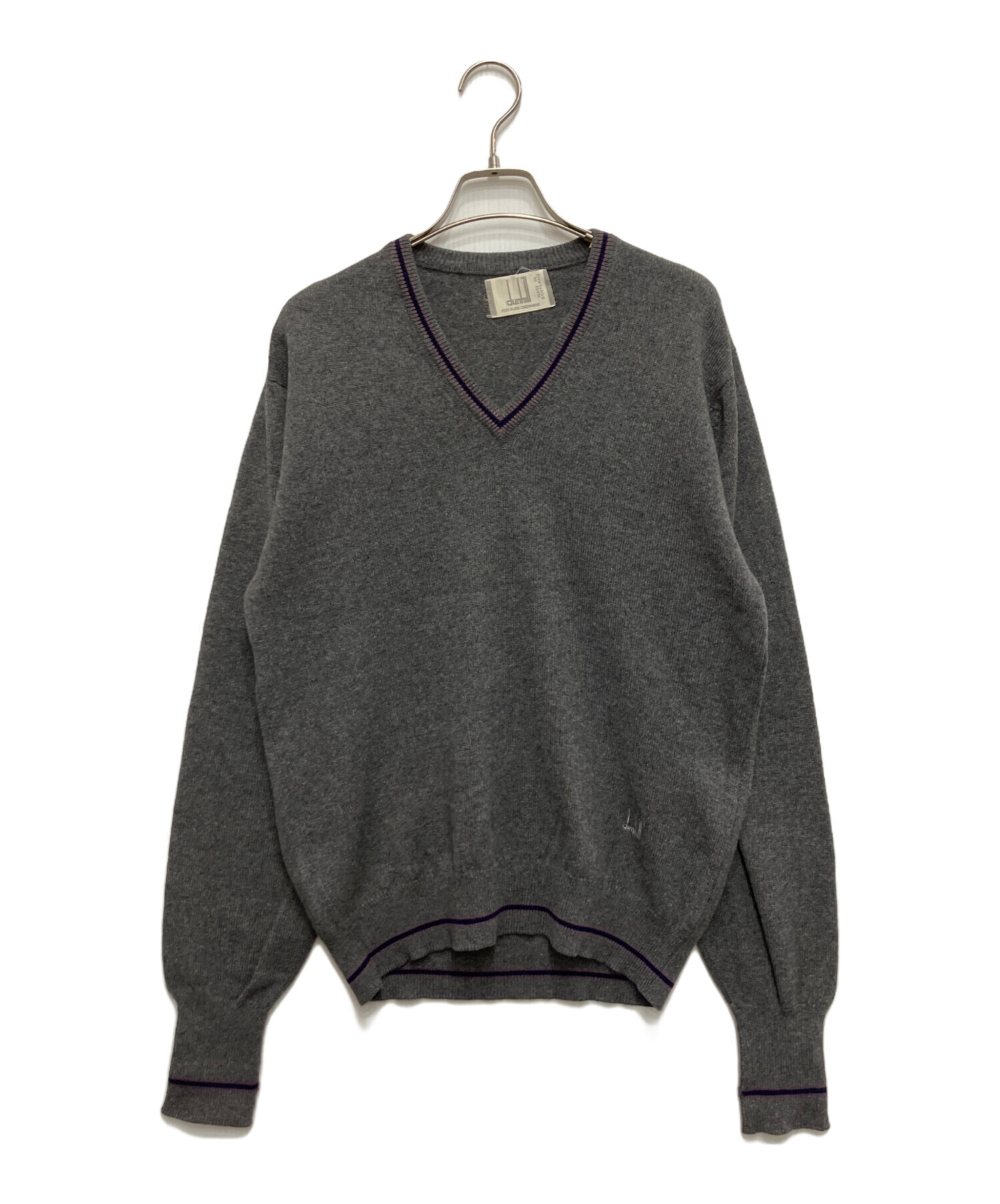 BALLANTYNE Vネック カシミアニット グレー 中古・古着通販】dunhill (ダンヒル) Vネックカシミヤニット グレー