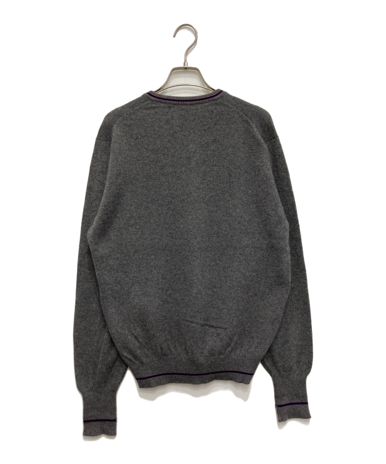 中古・古着通販】dunhill (ダンヒル) Vネックカシミヤニット グレー