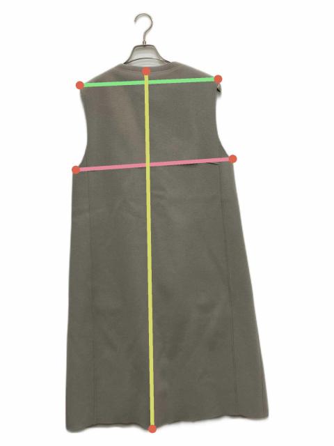 中古・古着通販】YONFA (ヨンファ) ウールロングベスト グレー サイズ