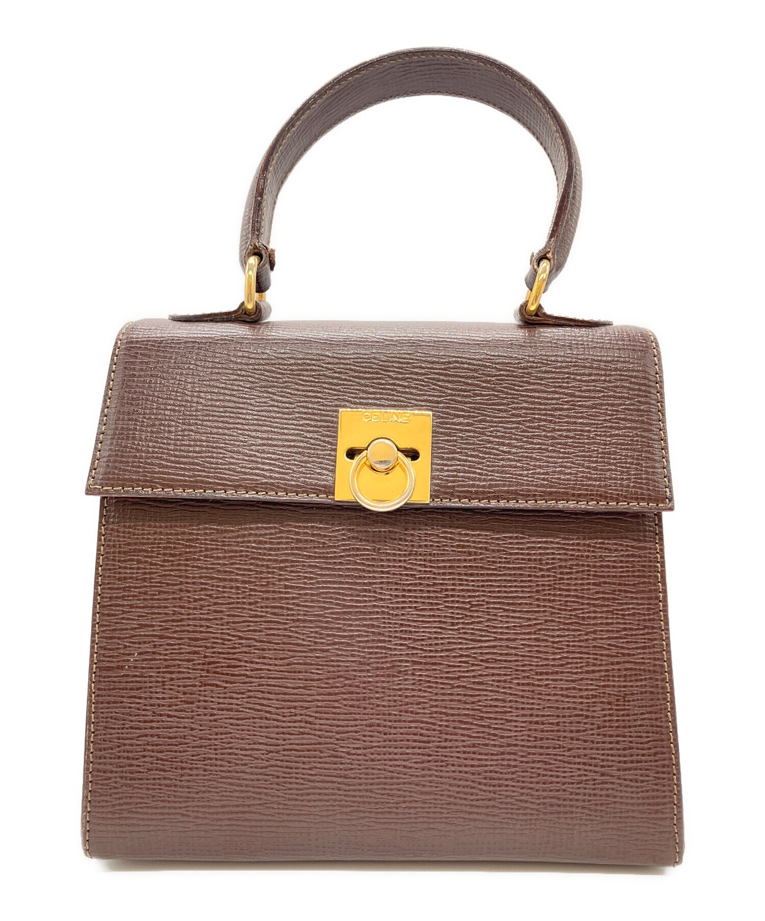 CELINE 2ウェイバック　ブラウン系 中古・古着通販】CELINE (セリーヌ) 2WAYトップハンドバッグ ブラウン