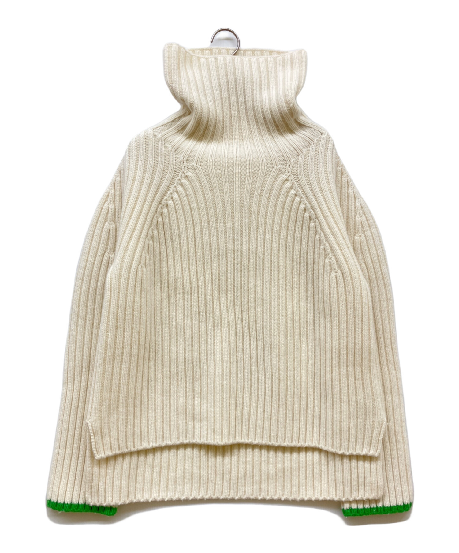 中古・古着通販】YORI (ヨリ) Whole Garment Chimney Knit ホワイト