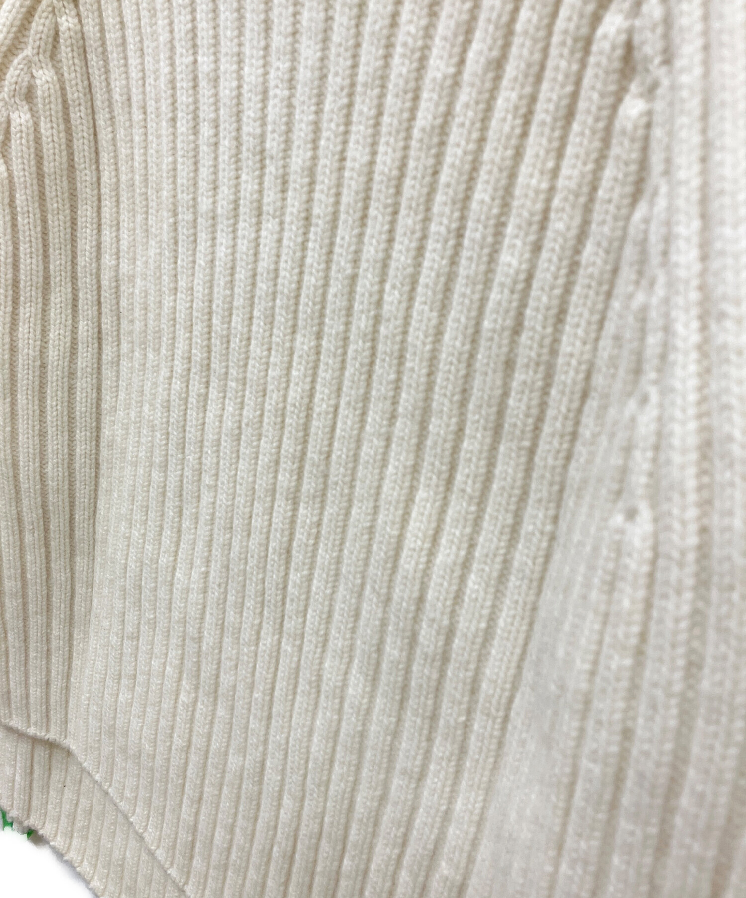 中古・古着通販】YORI (ヨリ) Whole Garment Chimney Knit ホワイト