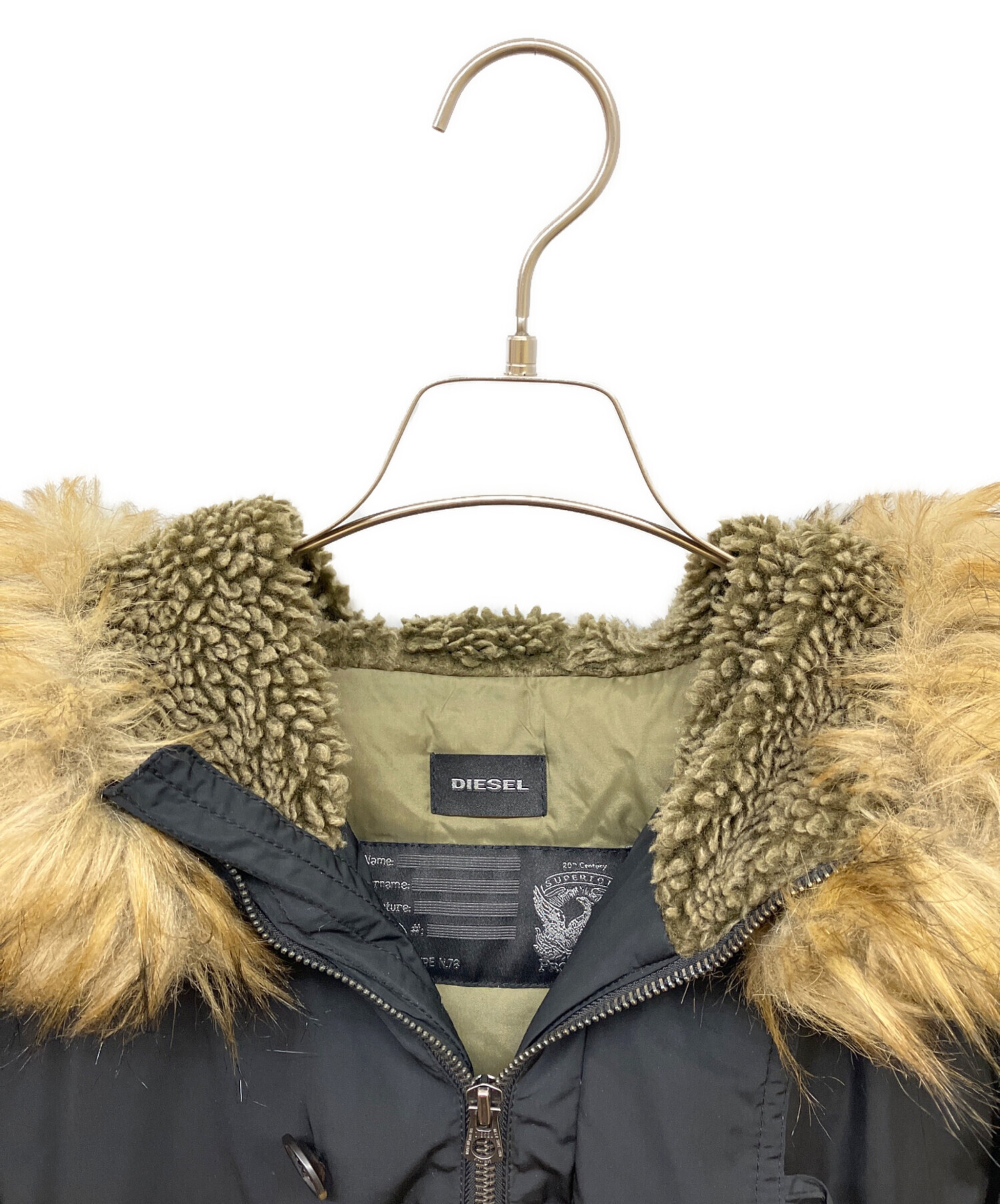 中古・古着通販】DIESEL (ディーゼル) N-2Bジャケット ブラック サイズ