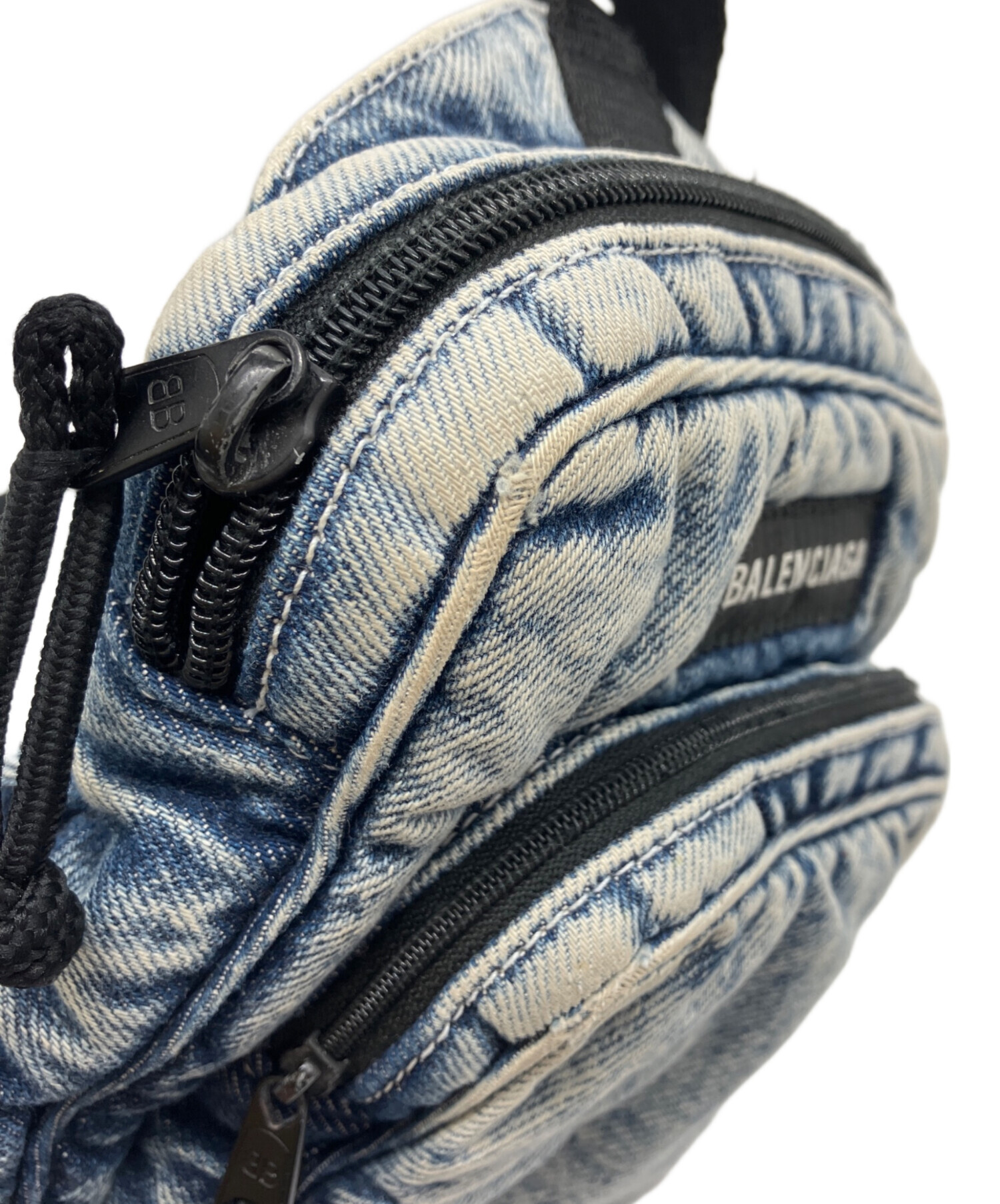 バレンシアガ　デニム　ショルダーバッグ 中古・古着通販】BALENCIAGA (バレンシアガ) LE CAGOLE ミニ デニム