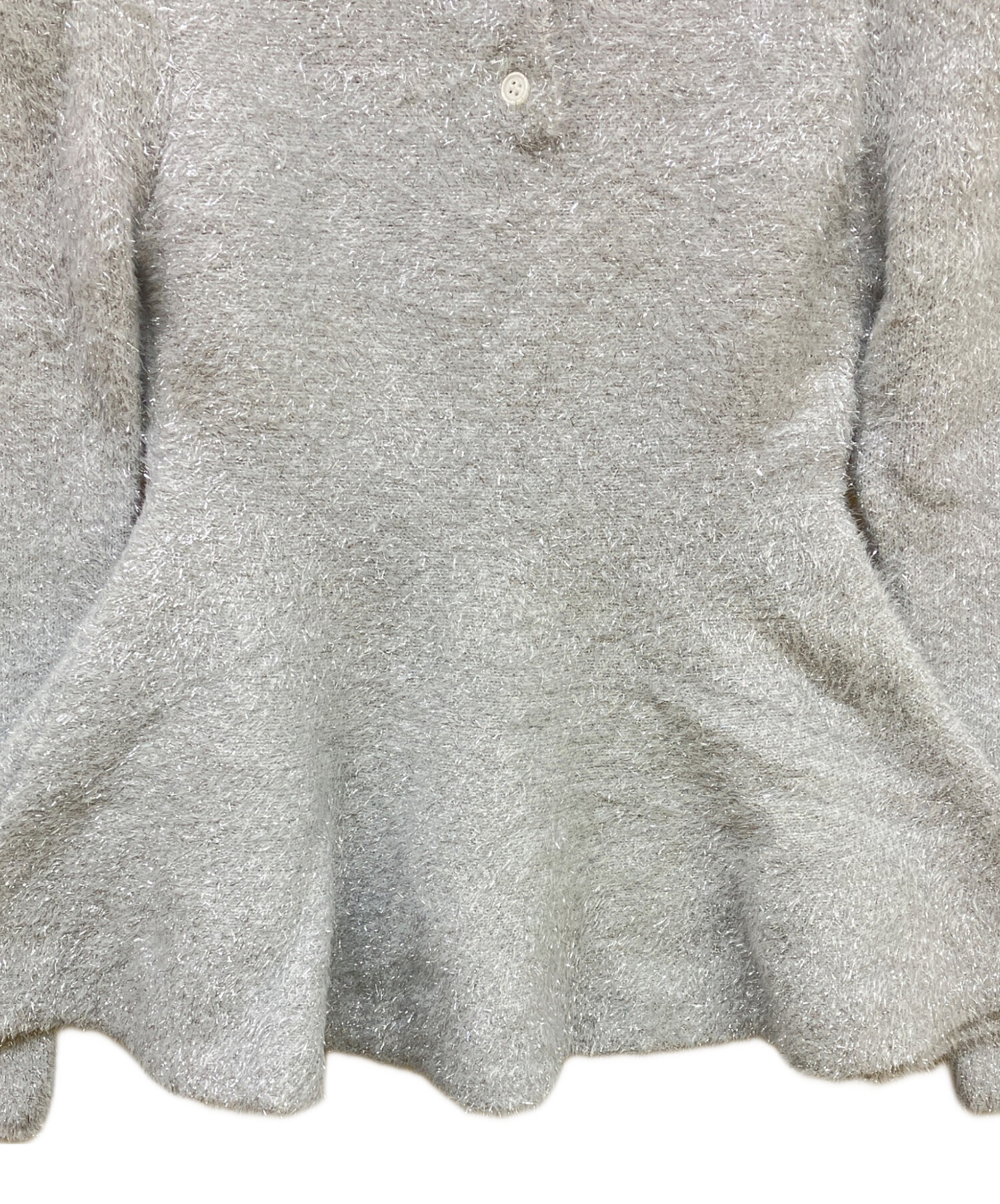 中古・古着通販】Bibiy. (ビビィ) LISA PEPURAMU KNIT グレー サイズ:F