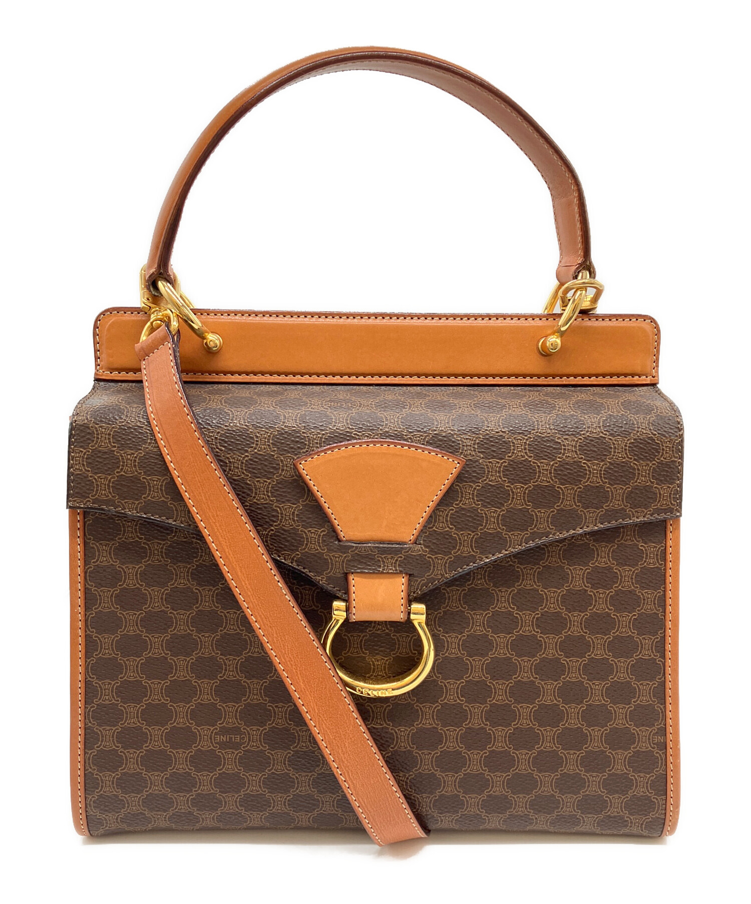 中古・古着通販】CELINE (セリーヌ) 2WAYハンドバッグ ブラウン 