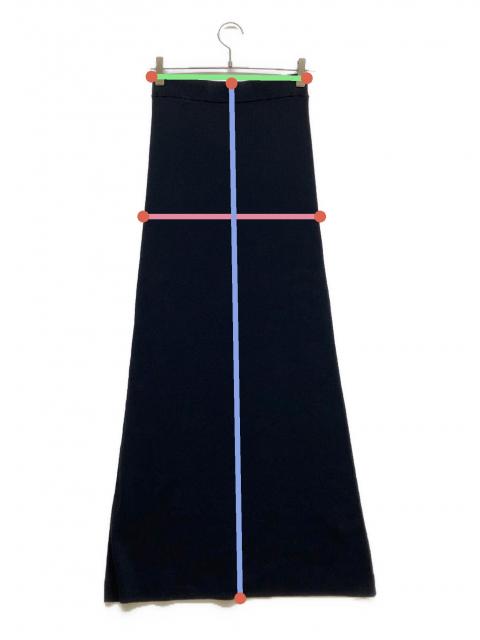 カレンソロジー リブタイトスカート　新品未使用タグ付き　ブラック 中古・古着通販】Curensology (カレンソロジー) コットンリブタイト