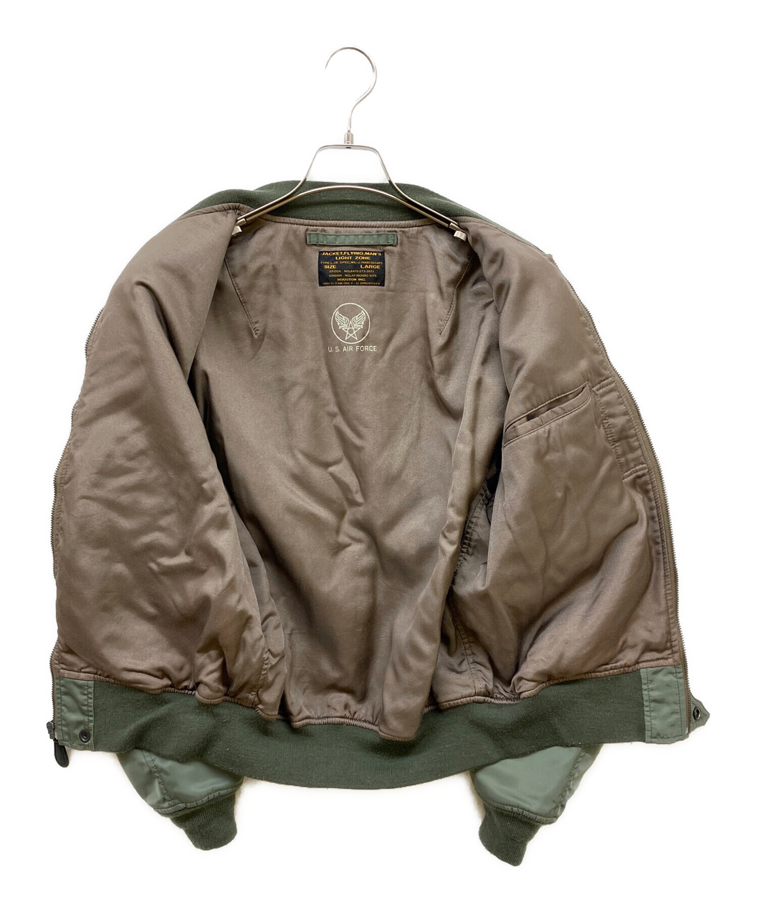 中古・古着通販】HOUSTON (ヒューストン) L-2B FLIGHT JACKET カーキ 