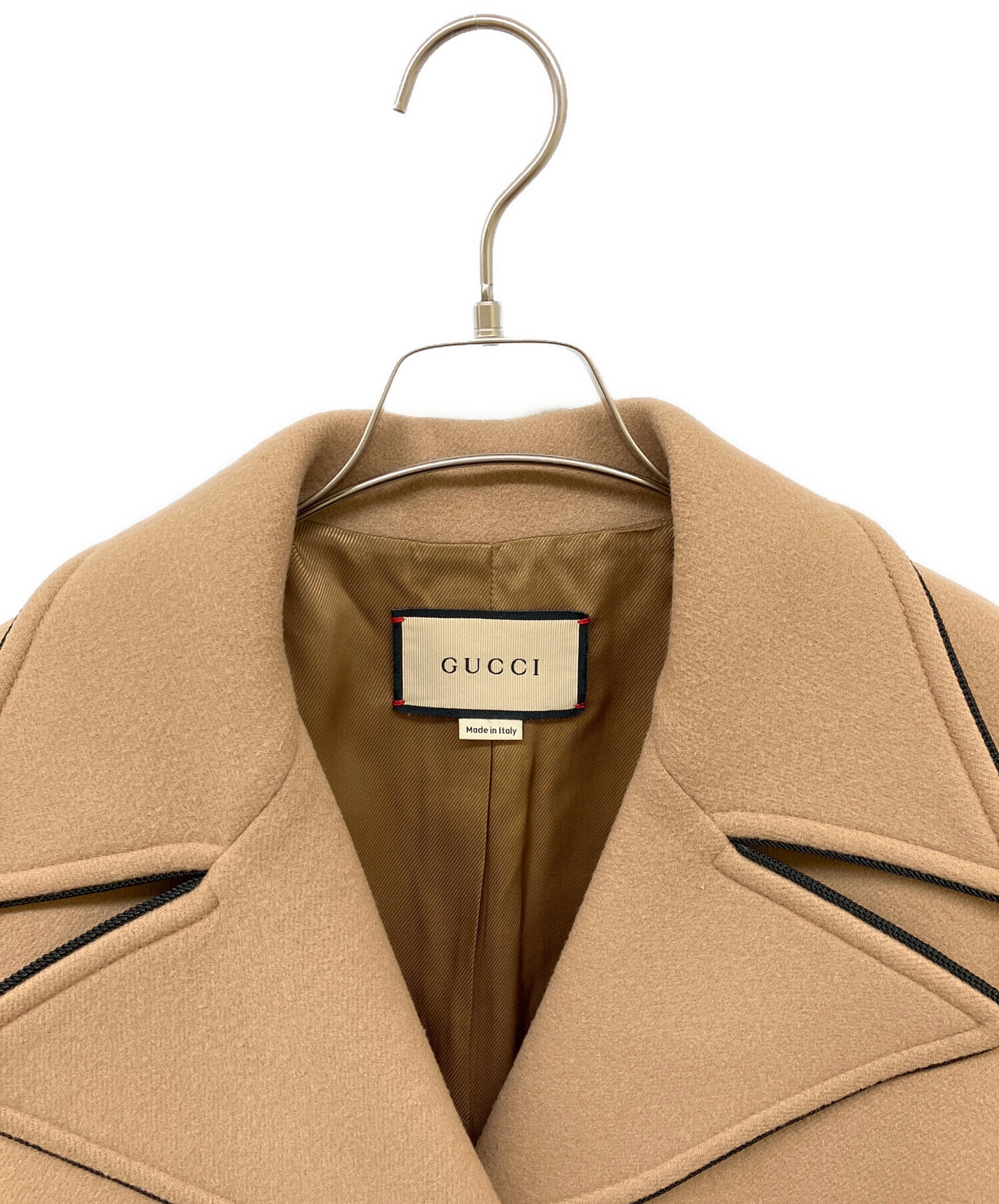 中古・古着通販】GUCCI (グッチ) シングルブレスト ウールロングコート