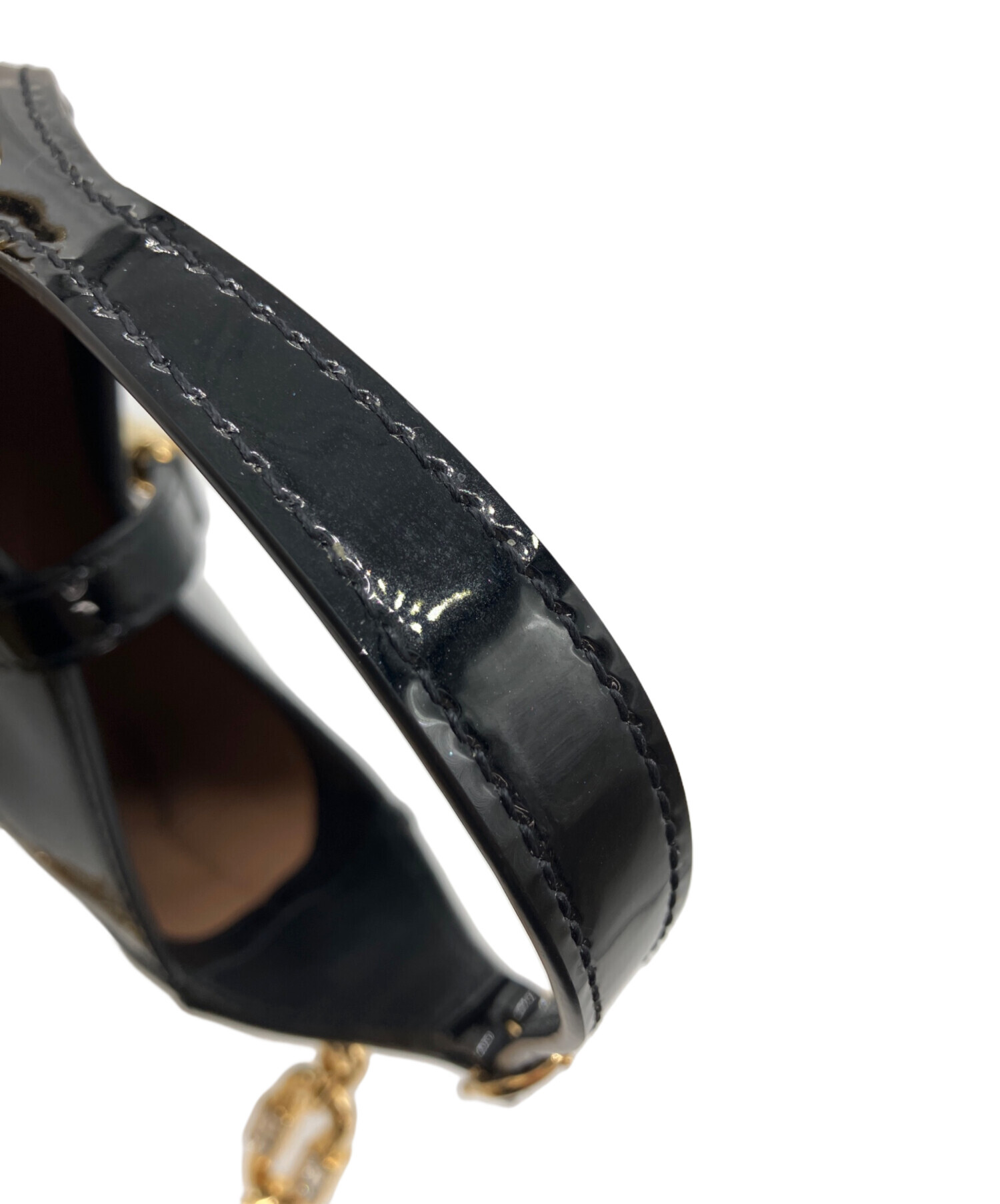 中古・古着通販】GUCCI (グッチ) エナメルミニショルダーバッグ