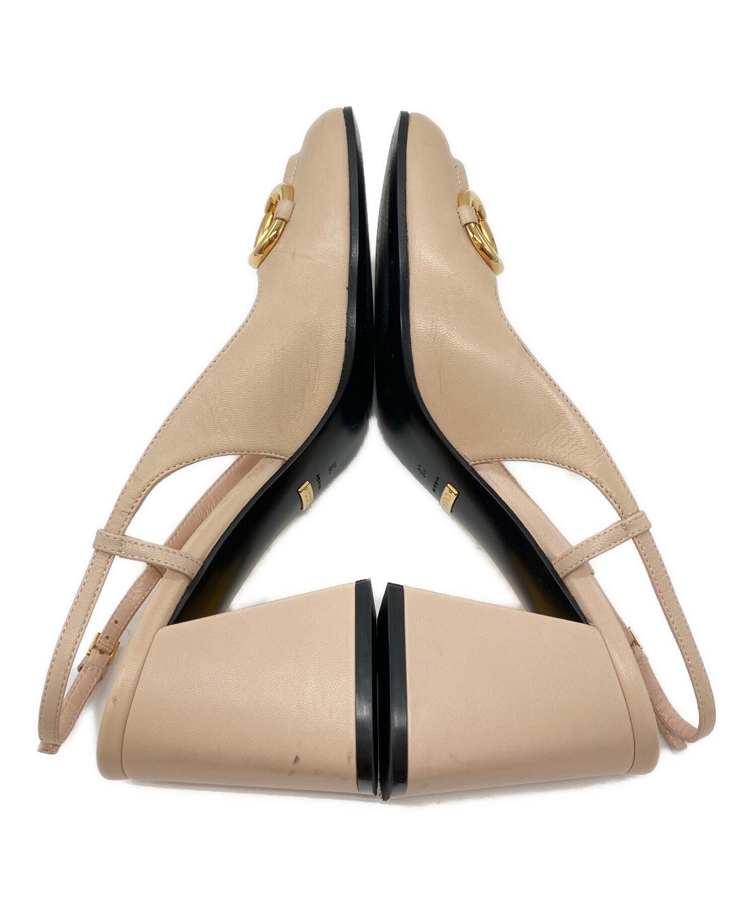 中古・古着通販】GUCCI (グッチ) ホースビットスクエアトゥパンプス