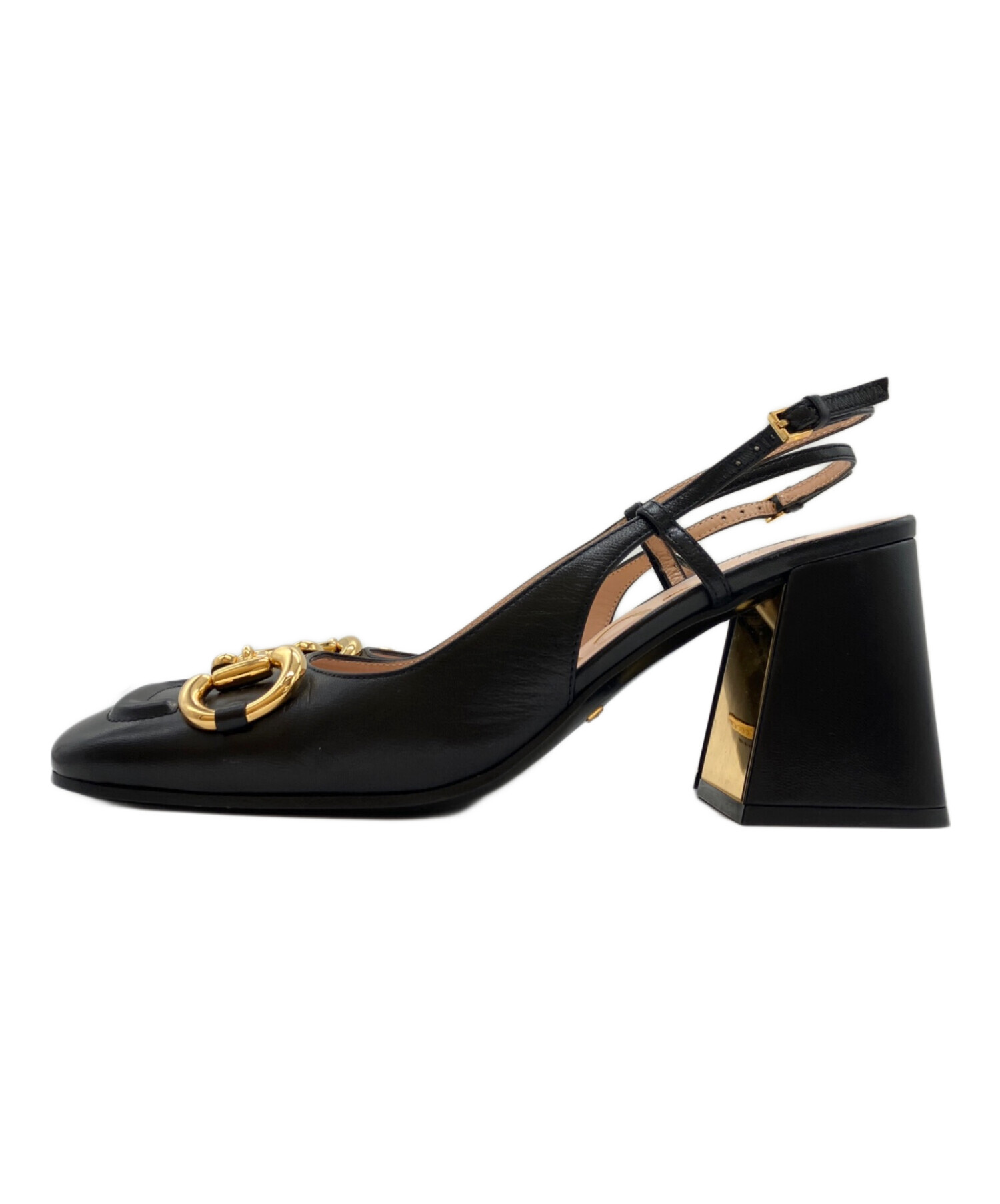 中古・古着通販】GUCCI (グッチ) ホースビットスクエアトゥパンプス