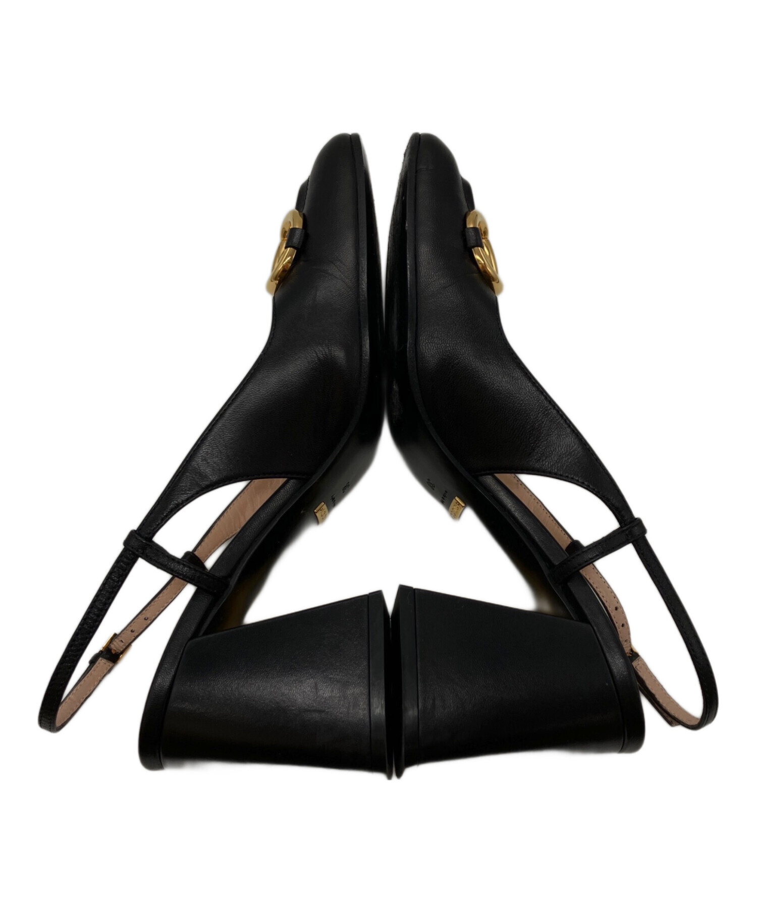 中古・古着通販】GUCCI (グッチ) ホースビットスクエアトゥパンプス