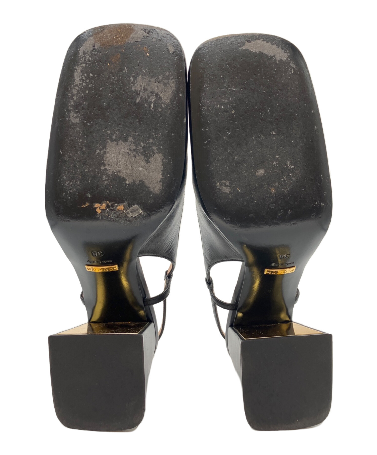 中古・古着通販】GUCCI (グッチ) ホースビットスクエアトゥパンプス
