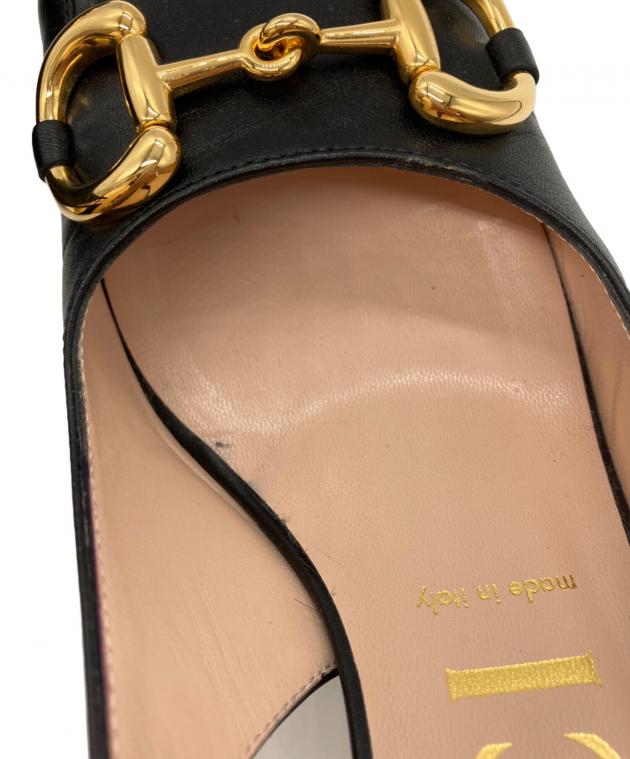 中古・古着通販】GUCCI (グッチ) ホースビットスクエアトゥパンプス