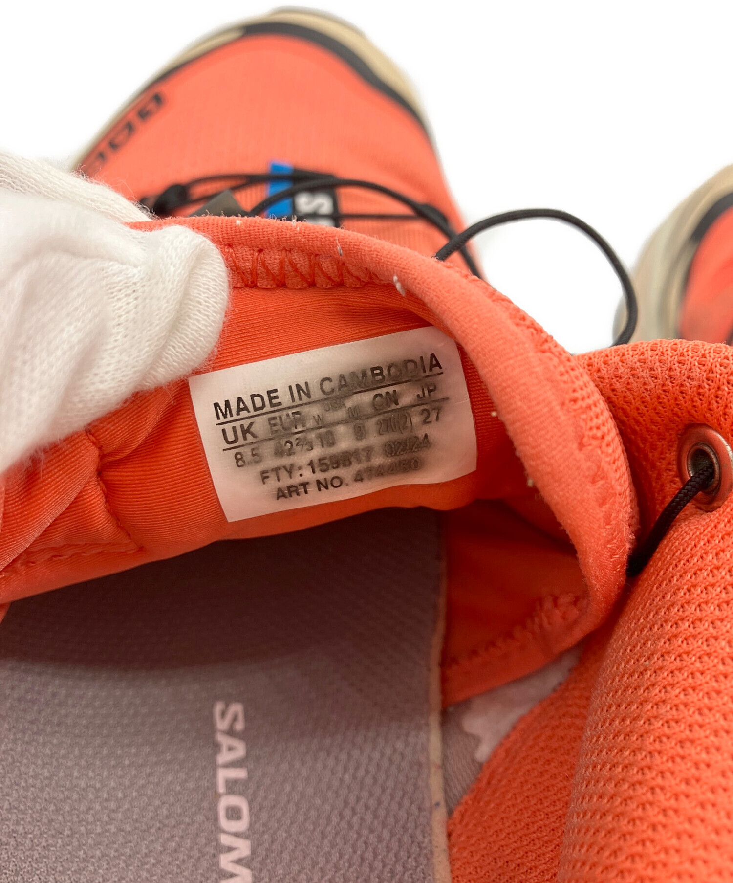 中古・古着通販】SALOMON (サロモン) スニーカー オレンジ サイズ:UK8
