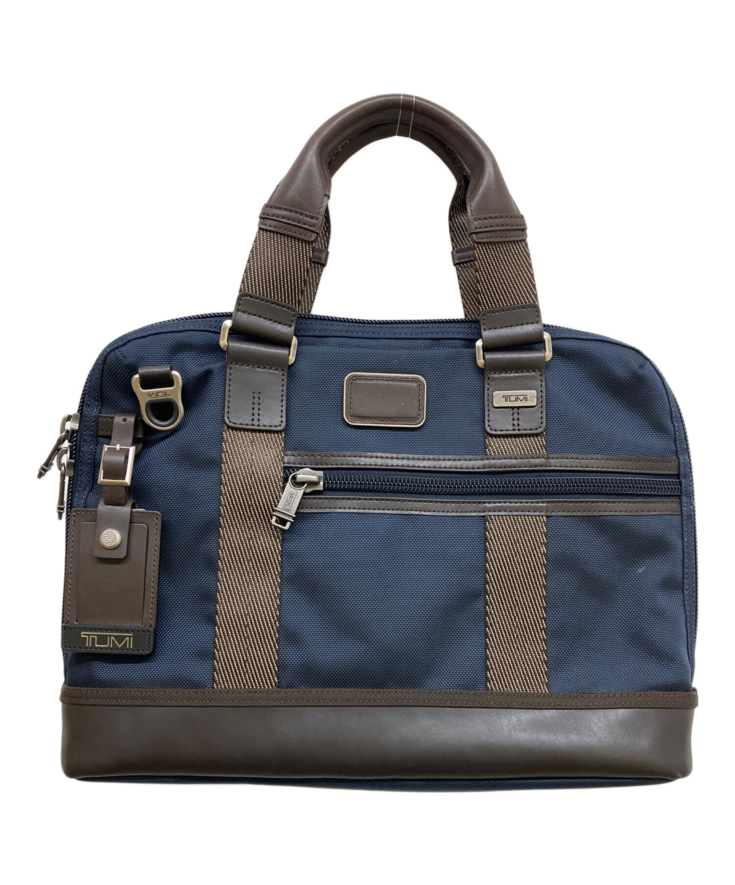 TUMI ネイビー レザー ハンドバッグ ショルダー付き　中古 中古・古着通販】TUMI (トゥミ) ビジネスバッグ ネイビー｜ブランド
