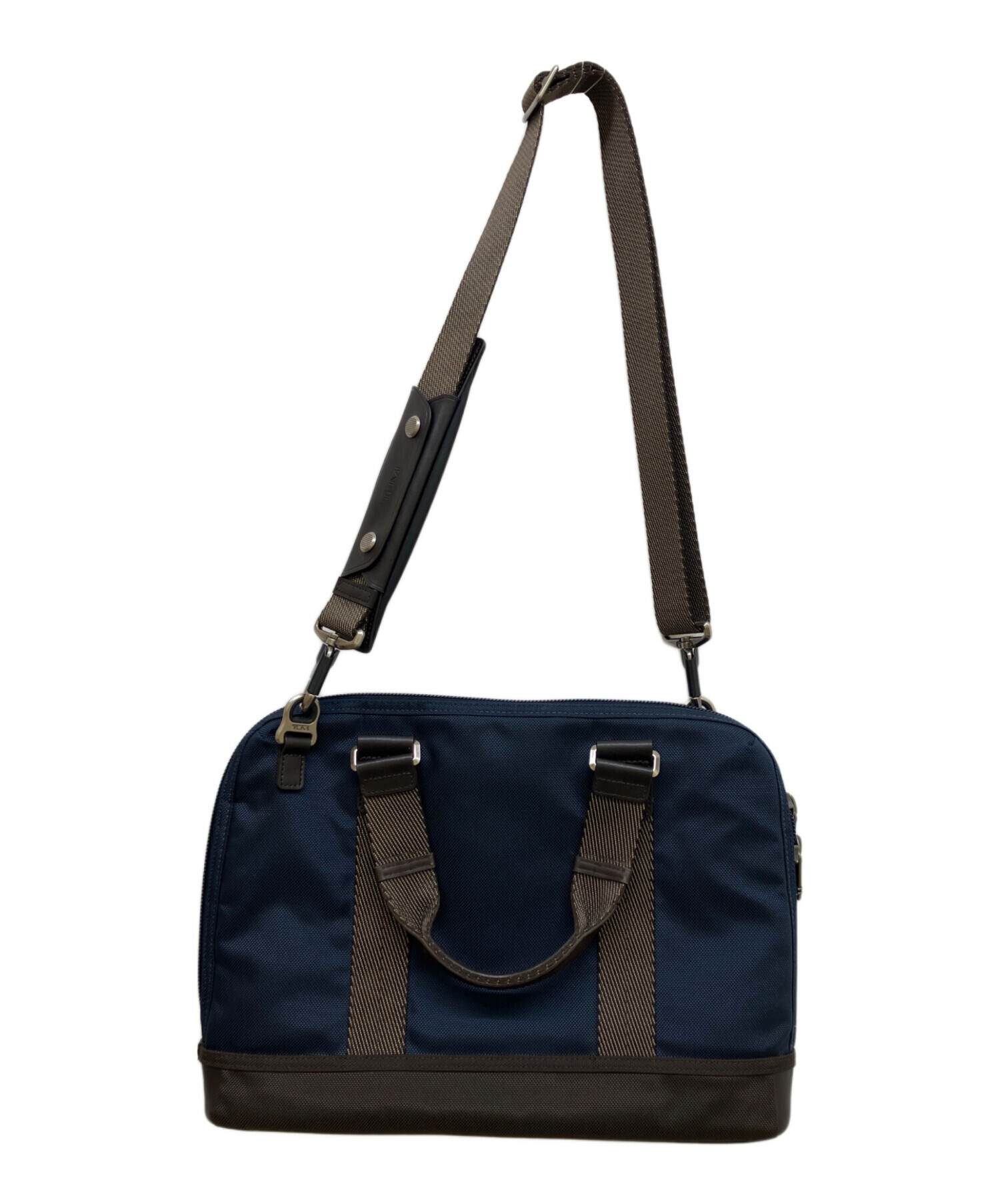 TUMI ネイビー レザー ハンドバッグ ショルダー付き　中古 中古・古着通販】TUMI (トゥミ) ビジネスバッグ ネイビー｜ブランド