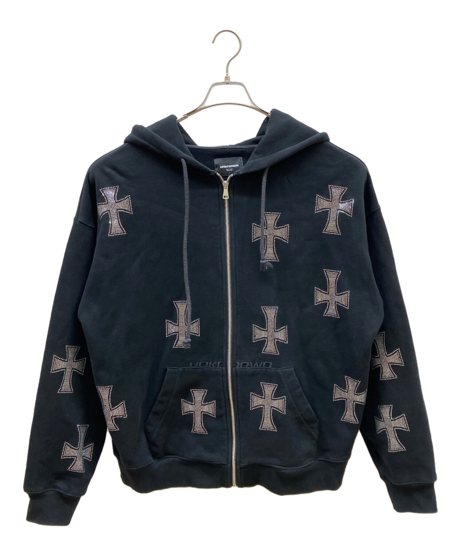 UNKNOWN LONDON ジップフーディー ラインストーン SUPPLIER 中古・古着通販】Unknown london (アンノウンロンドン) Rhinestone Zip