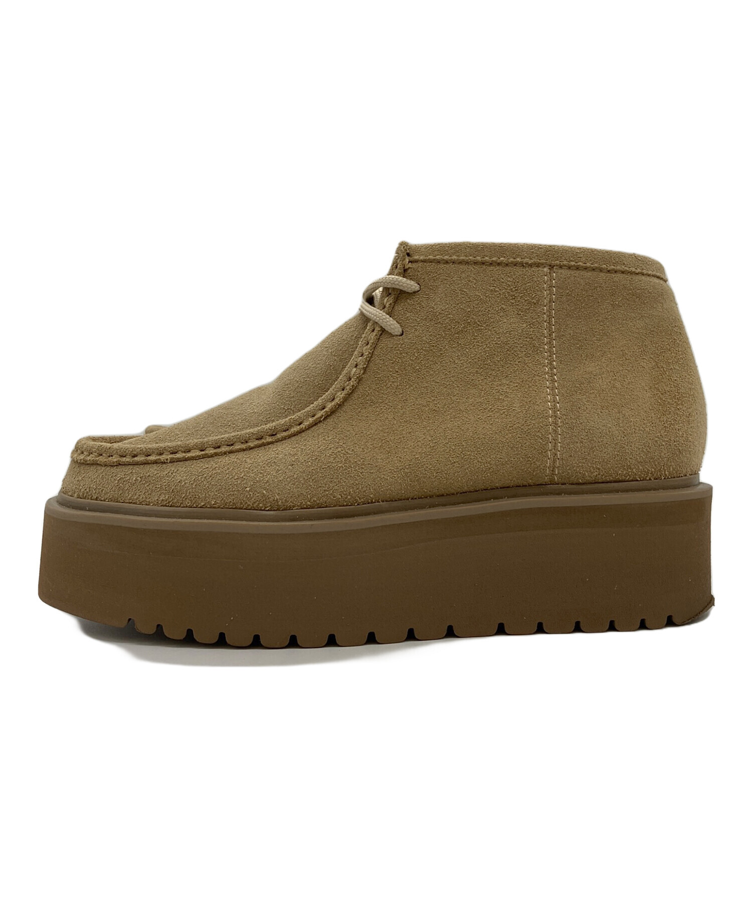 中古・古着通販】Caminando (カミナンド) MOC SHORT BOOTS BEIGE SUEDE