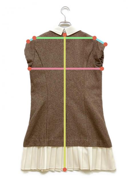中古・古着通販】THE TOE (ザ・トゥー) Leopold Tweed Dress ブラウン