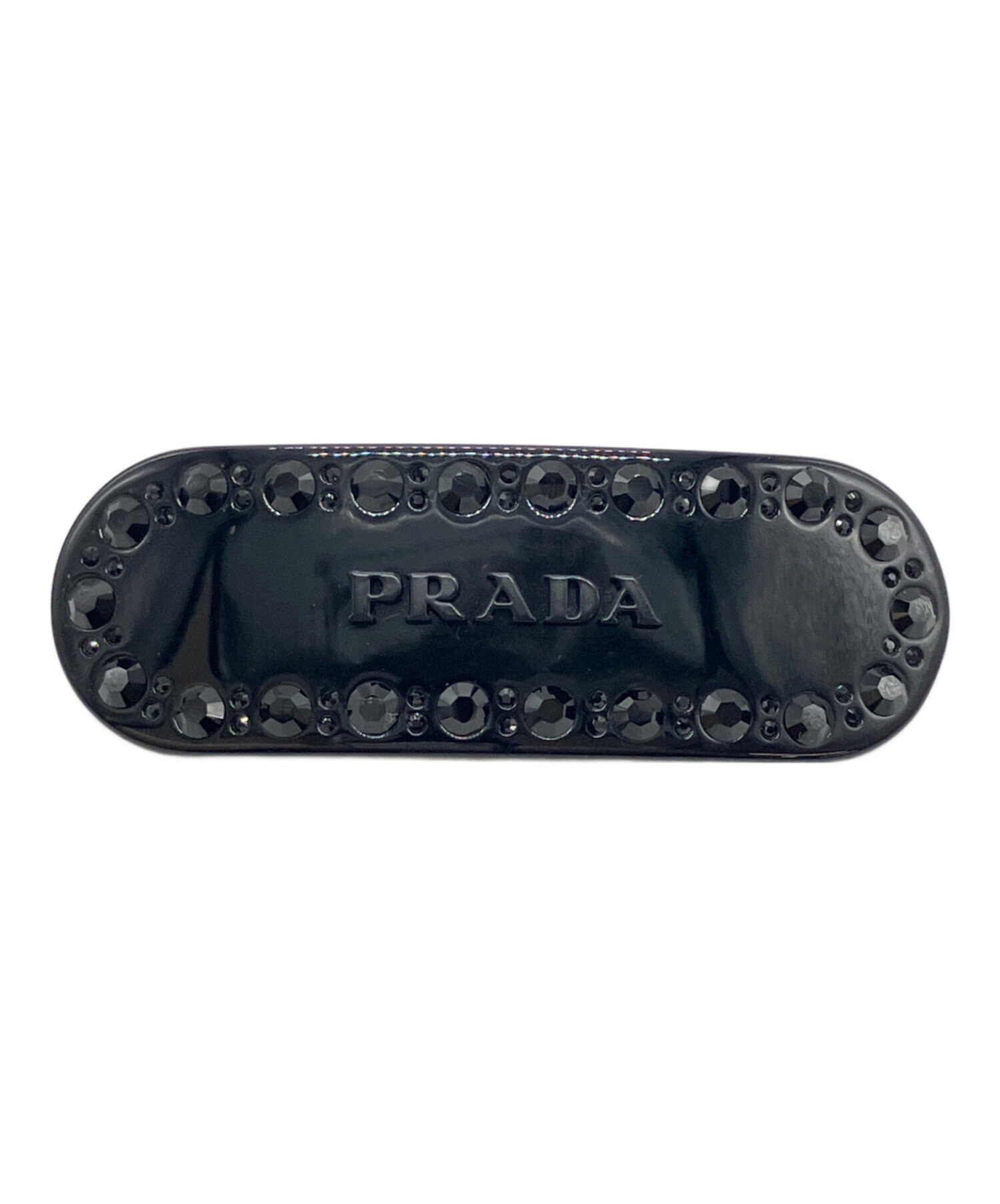PRADA ブレックス ヘアクリップ 黒 中古・古着通販】PRADA (プラダ) プレックスヘアクリップ ブラック