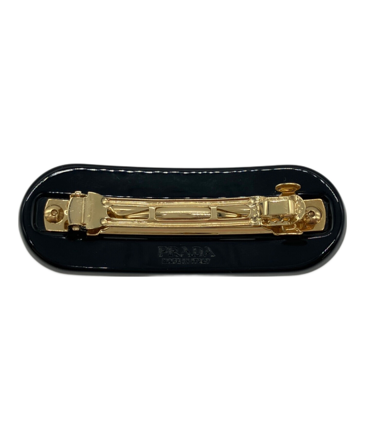 プレックスヘアクリッププラダ　ヘアクリップ定価69300円２回使用最終値下げ 中古・古着通販】PRADA (プラダ) プレックスヘアクリップ ブラック