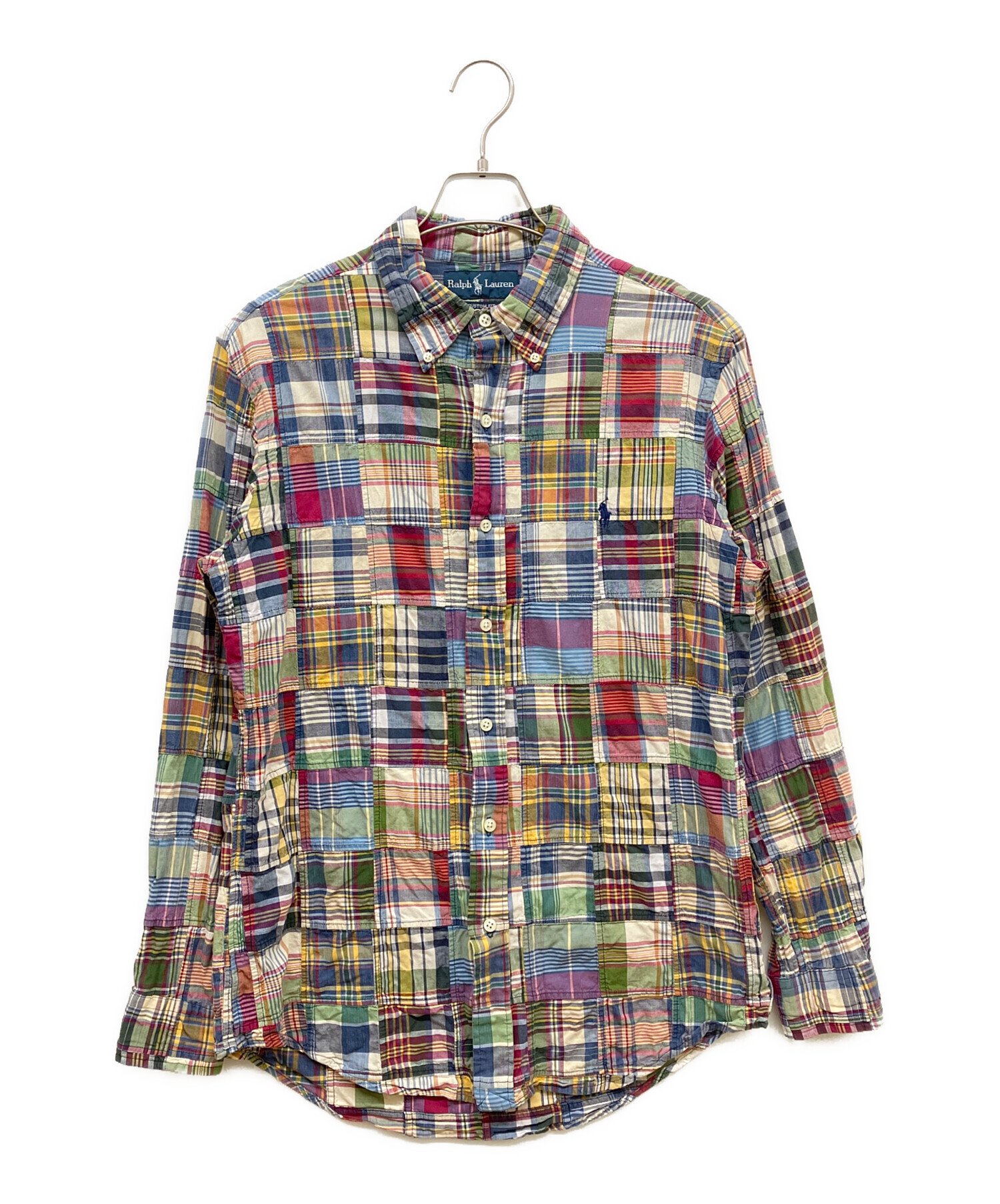 美品 90's Ralph Lauren パッチワーク シャツ 白黒 XXL 中古・古着通販】RALPH LAUREN (ラルフローレン) パッチワークチェック