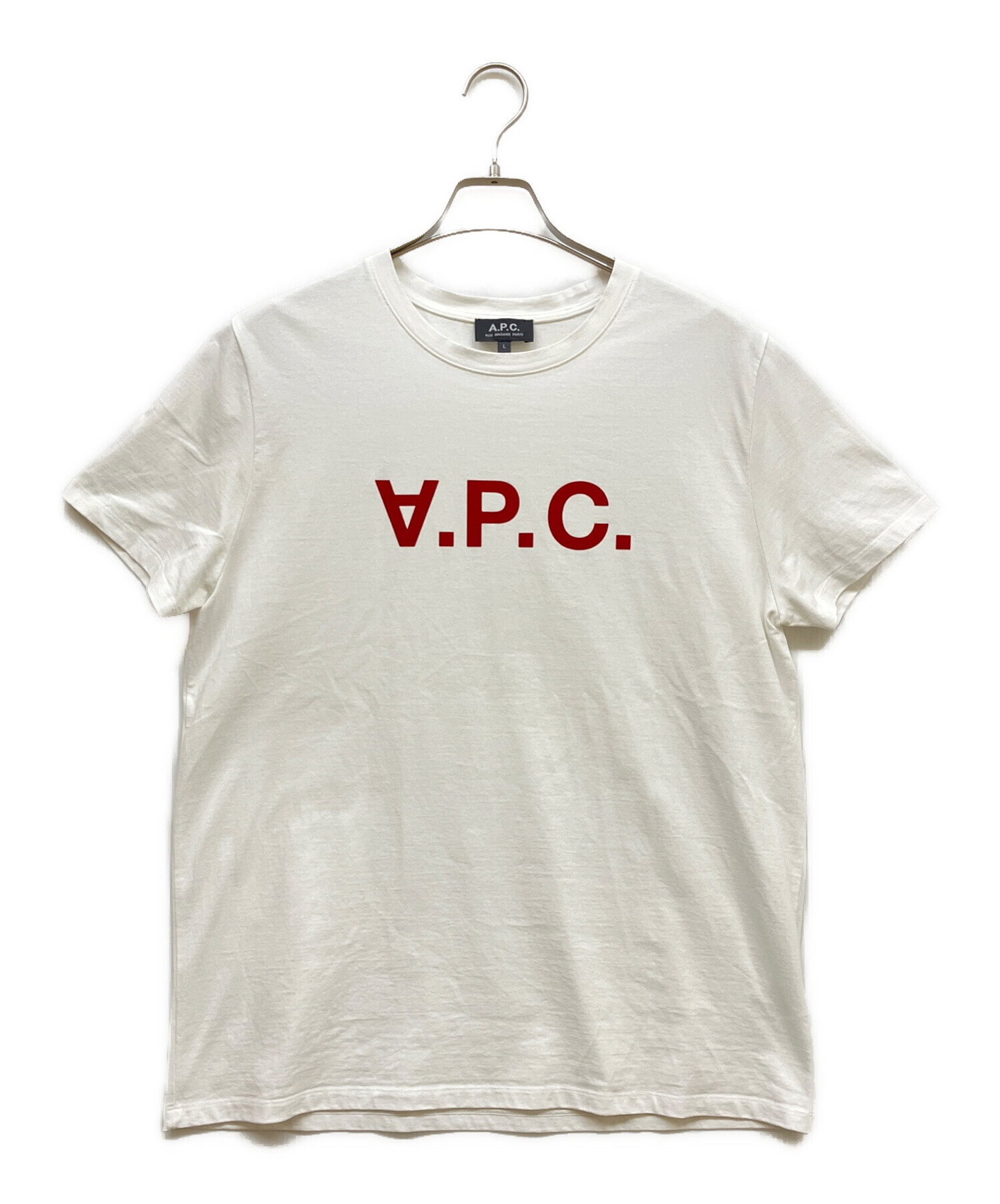 中古・古着通販】A.P.C. (アーペーセー) プリントTシャツ ホワイト