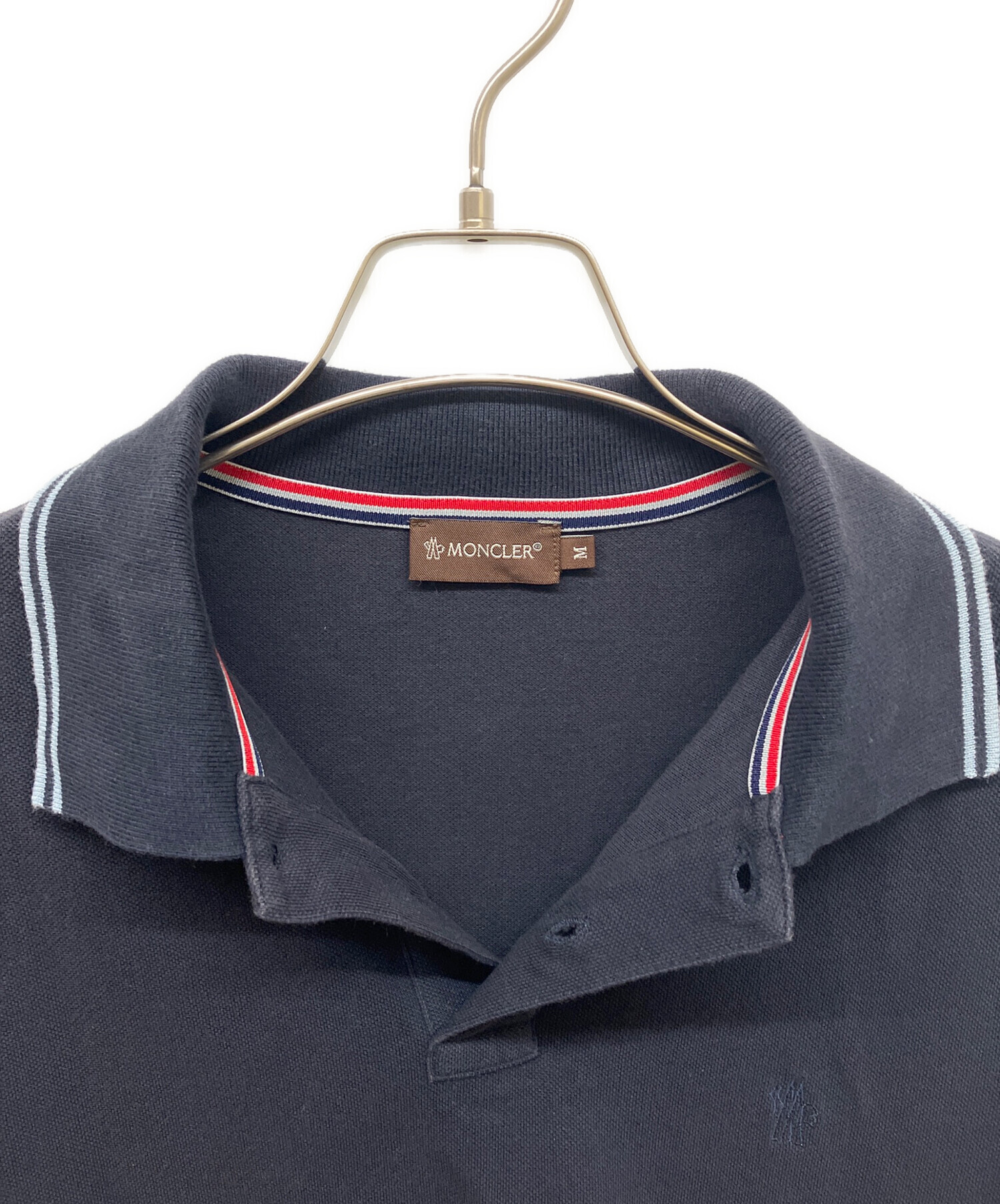 中古・古着通販】MONCLER (モンクレール) ポロシャツ ブラック サイズ