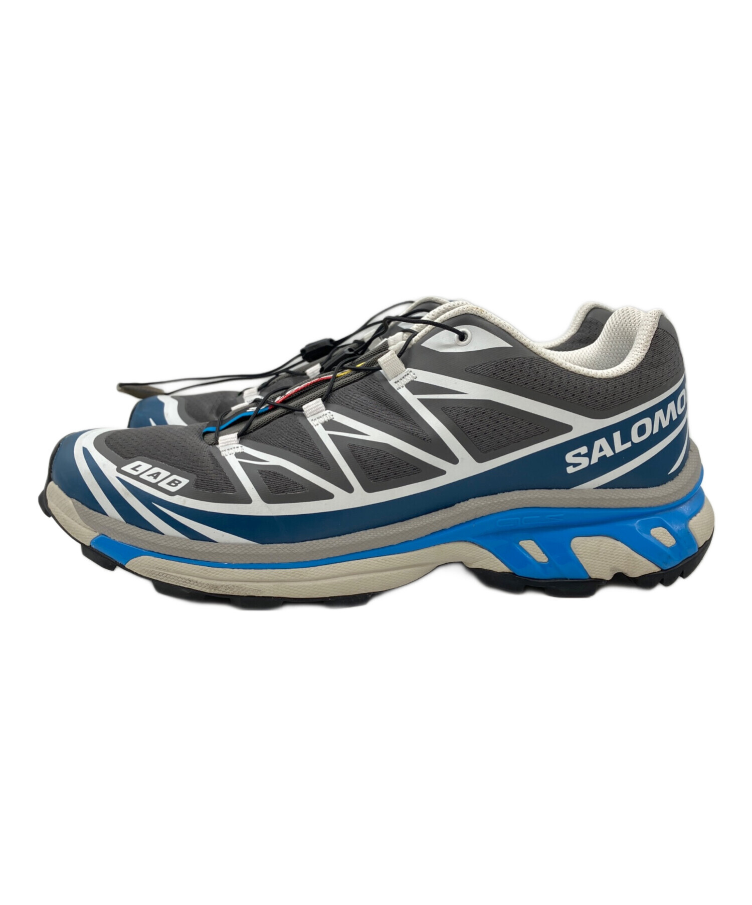 りん　断捨離中‼️SALOMONスニーカー 中古・古着通販】SALOMON (サロモン) スニーカー グレー×ブルー サイズ