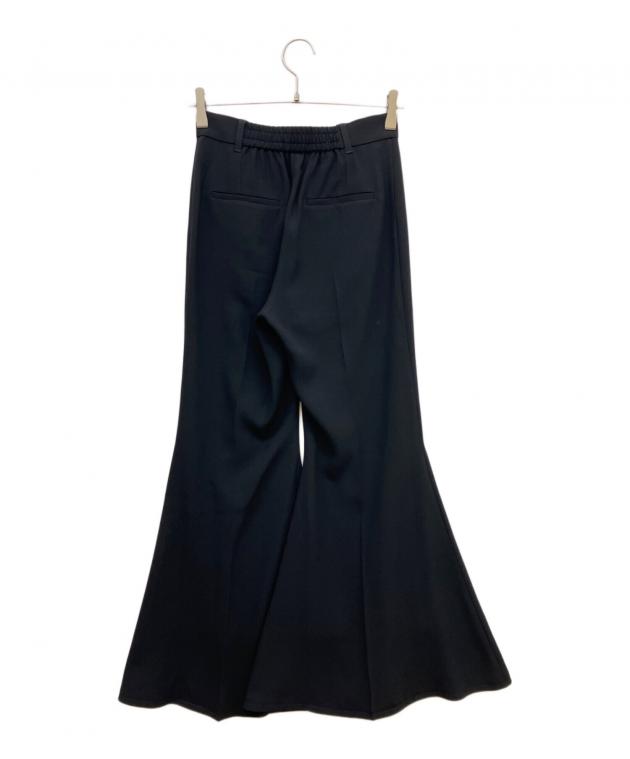 anuans パンツ　新品タグ付き 中古・古着通販】anuans (アニュアンス) トリアセバックサテンフレア