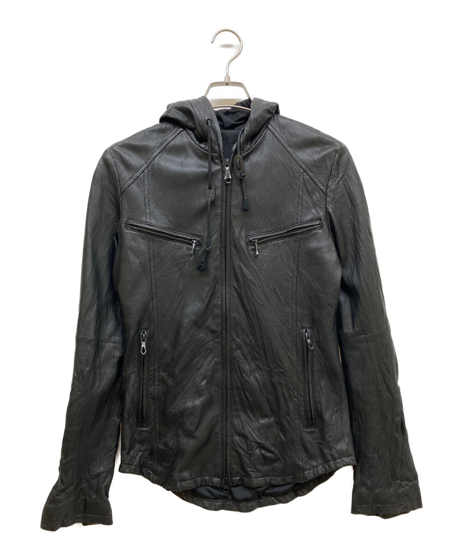 平成 y2k シープスキン レザーシャツジャケット 5351プールオム 中古・古着通販】5351 pour les hommes (5351プールオム) シープレザー