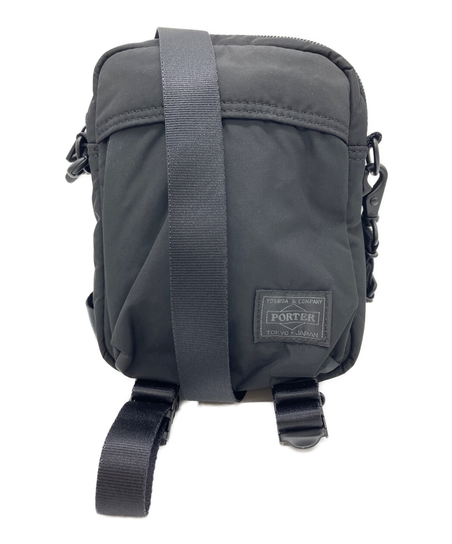 中古・古着通販】PORTER (ポーター) VERTICAL SHOULDERBAG ブラック