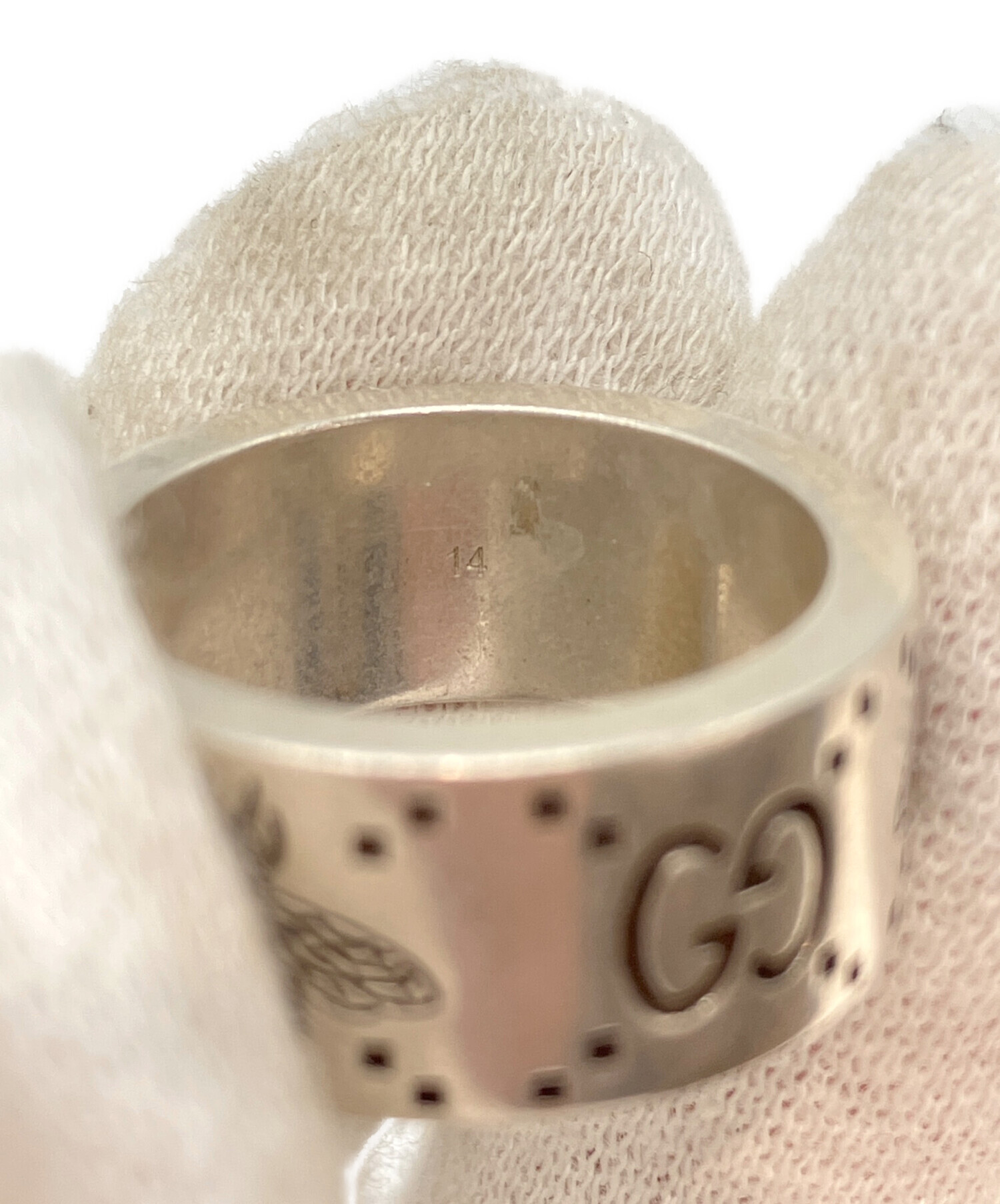 中古・古着通販】GUCCI (グッチ) GG＆ビーモチーフリング サイズ:14号