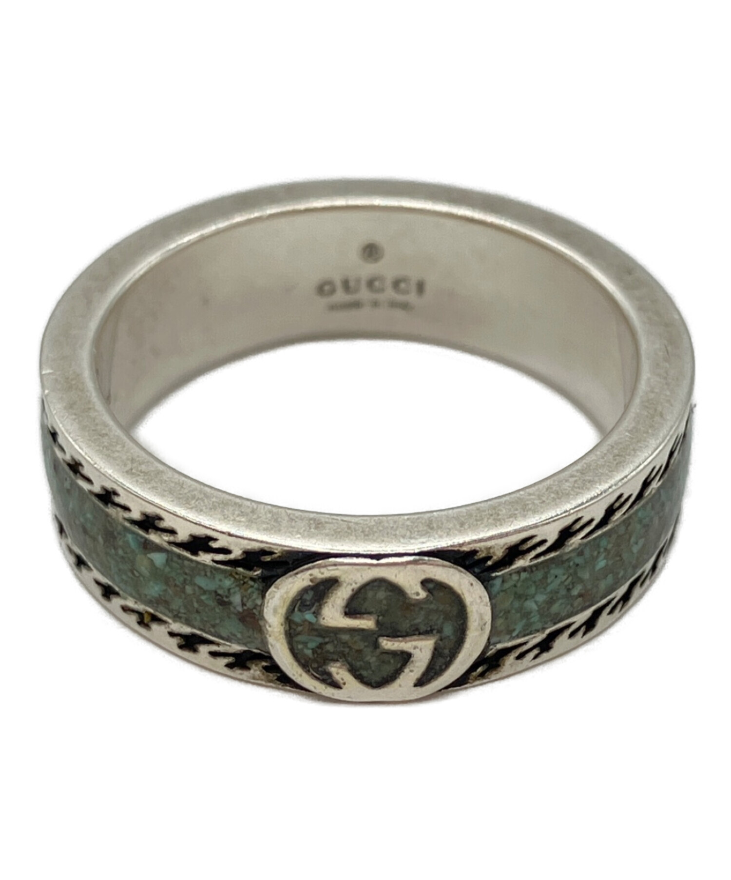 中古・古着通販】GUCCI (グッチ) ターコイズエナメルリング サイズ:17 